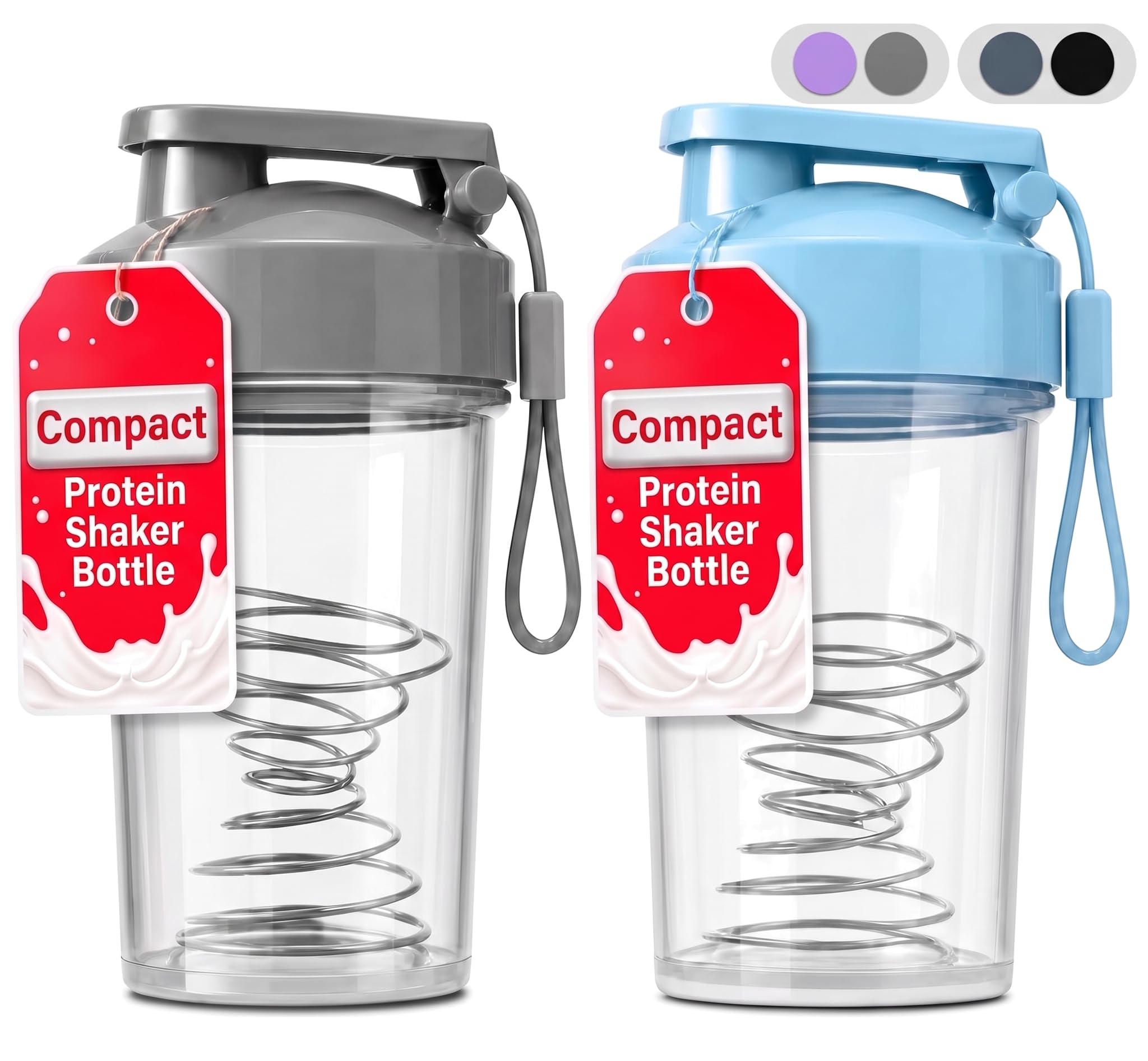 Travel-Friendly Small Shaker Bottle for Protein Shakes, Supplements: 2-Pack — Amazon image 10