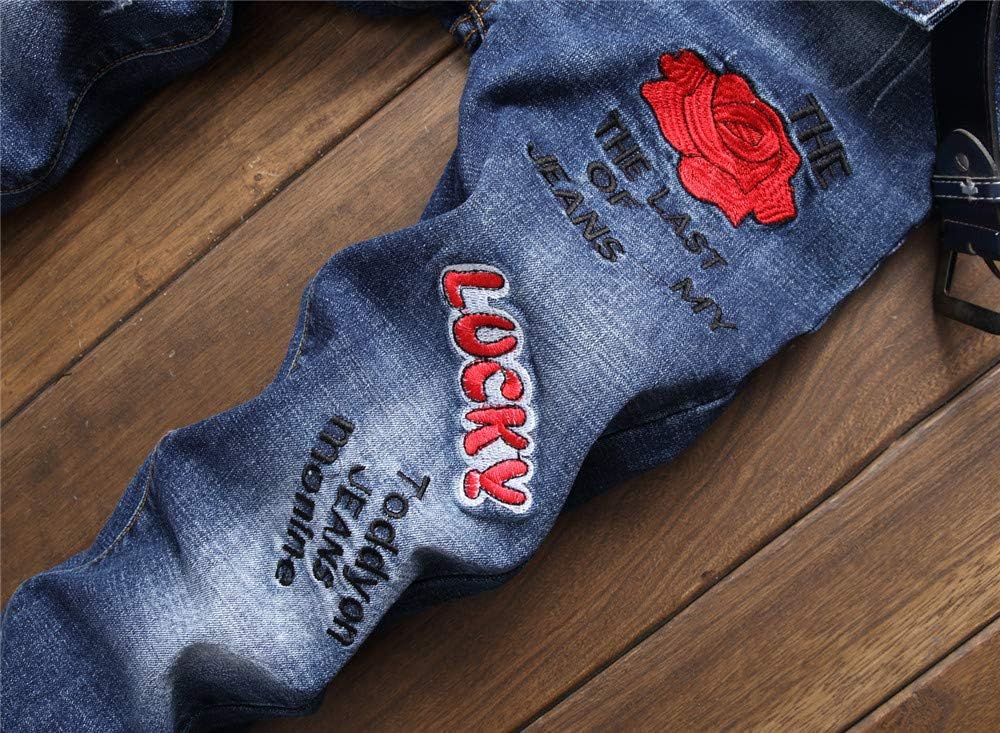 AITITIA Men's Ripped Regular Fit Jeans - Image 2