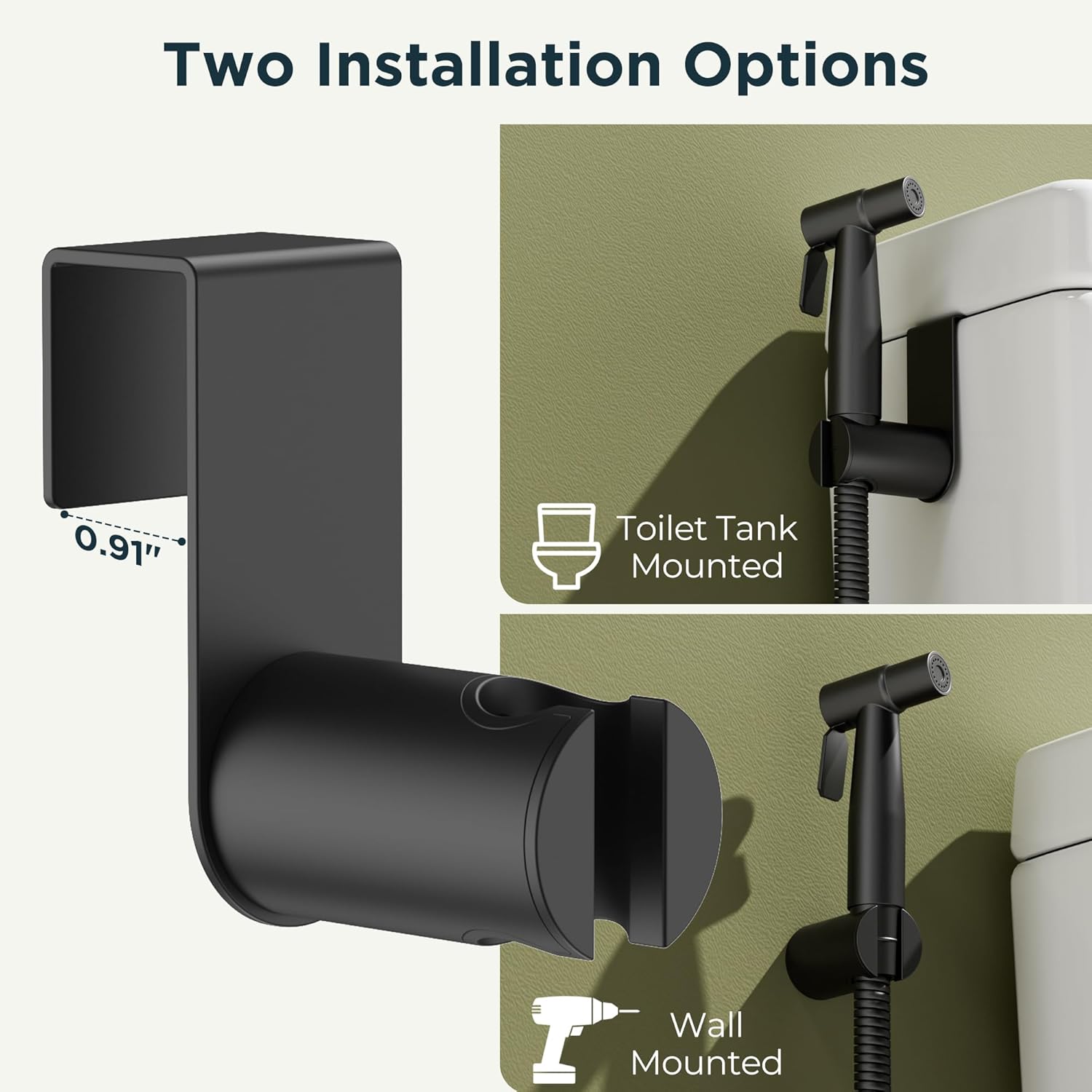 Handheld Bidet Sprayer for Toilet, Stainless Steel Jet Spray Kit Adjustable Pressure, Leak-Proof Jet Spray, Feminine Wash & Muslim Shower, Wall/Toilet Mount,Used for RV Toilet