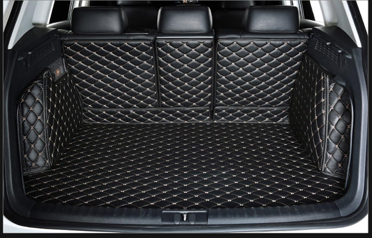 Trunk Cargo Liner Compatible for Lexus NX200 200T 300 300H - Weatherbeater, All Weather & Season, Large Coverage Black w/Gold Stitching