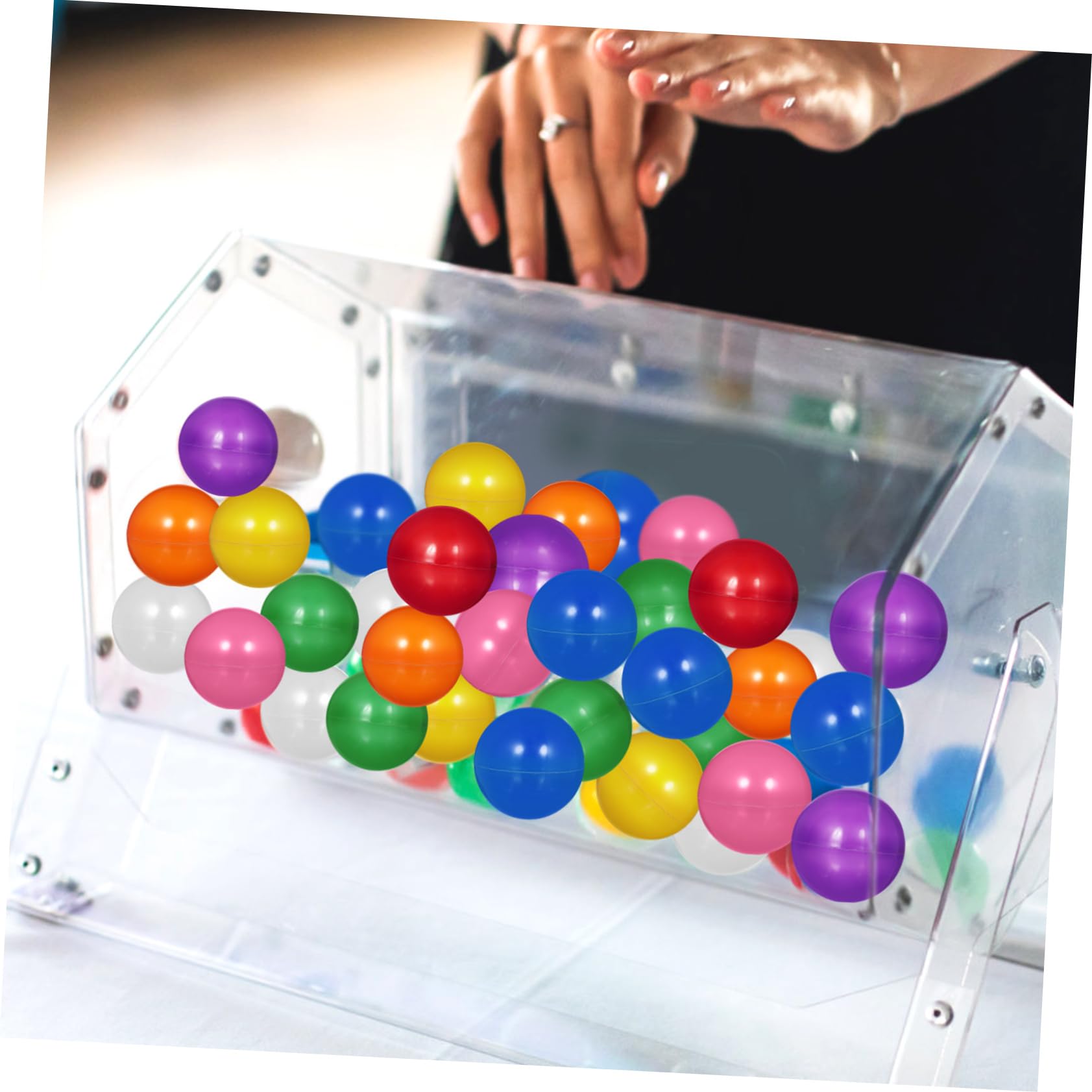 SUPVOX 5sets Pink Raffle Drawing Balls Hollow Bingo Balls Ideal for Party Games 25pcs*5