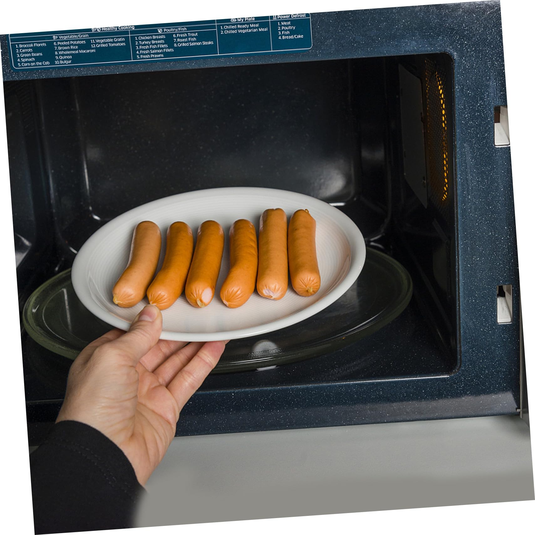 iplusmile Plato Giratorio de Vidrio Grueso para Microondas y Horno Plato de Cocina Resistente con Ranuras para Estable Repuesto Compatible con Múltiples Marcas y Modelos