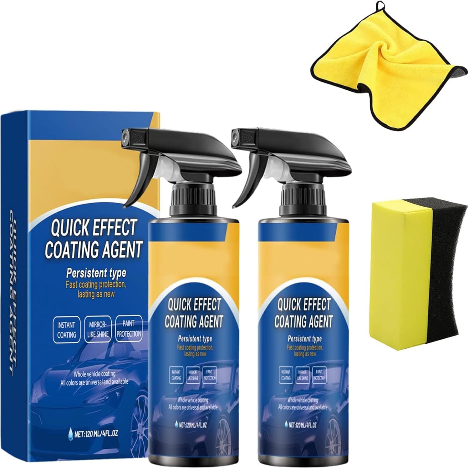 Quick Effect Coating Agent, Quick Shine Car Coating Spray, Multi-functional Quick Effect Coating Agent, Oil Film Emulsion Glass Cleaner
