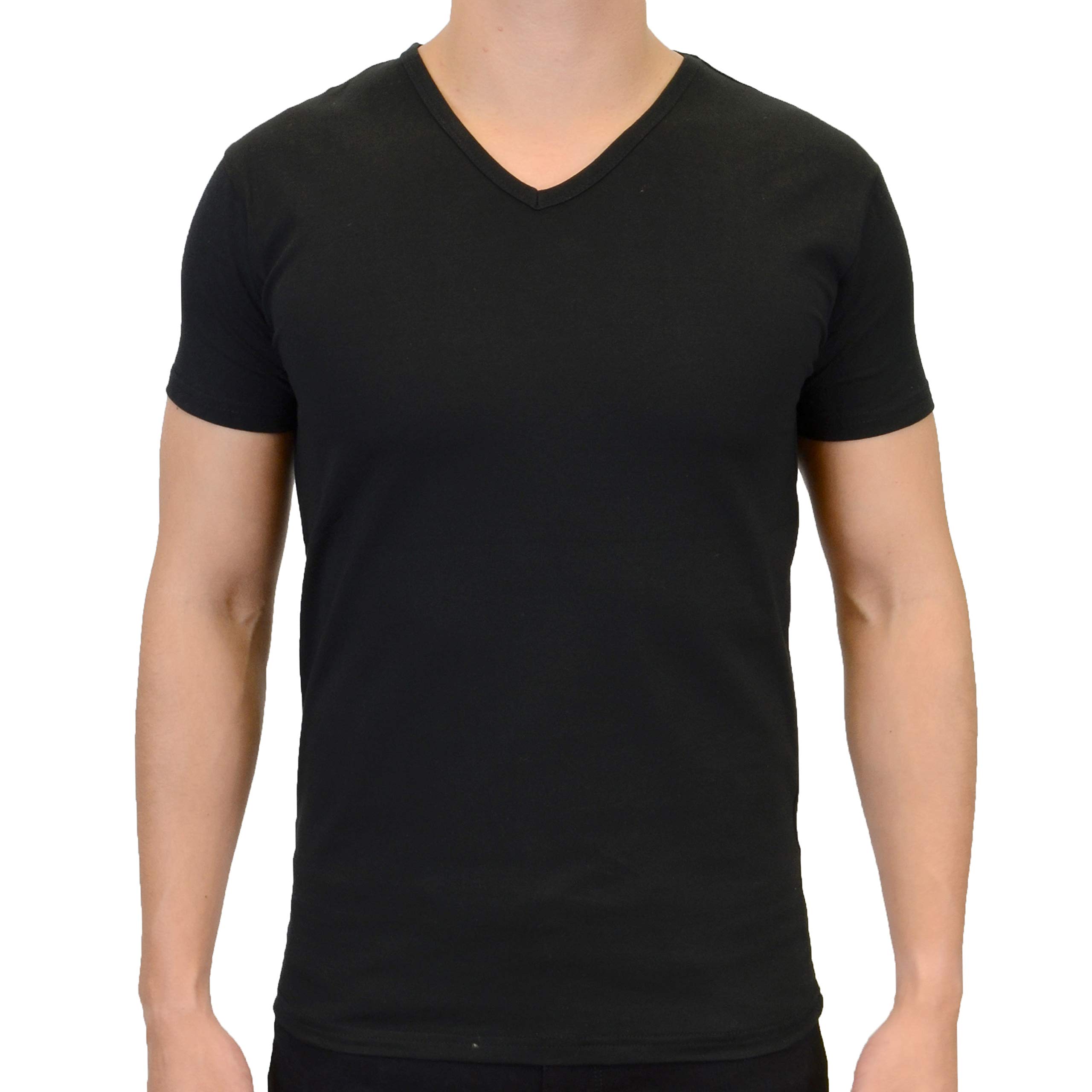 526JeanswearMen's Designer Stretch Crew Neck & V-Neck Fitted Slim T-Shirt