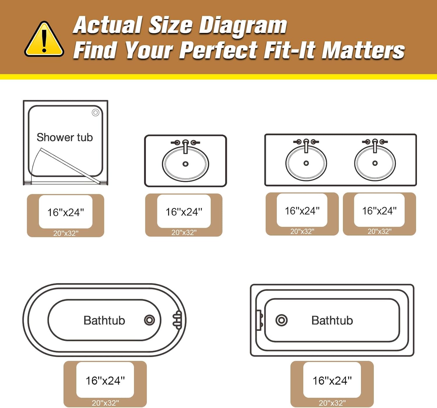 Fluffy 3D Floral Bath Mat - Non-Slip, Ultra Soft Microfiber Bathroom Rug, Water-Resistant & Absorbent Shaggy Carpet for Tub Shower Bathtub & Bedroom Floor Decor (Brown, 1'8" x 2'8")