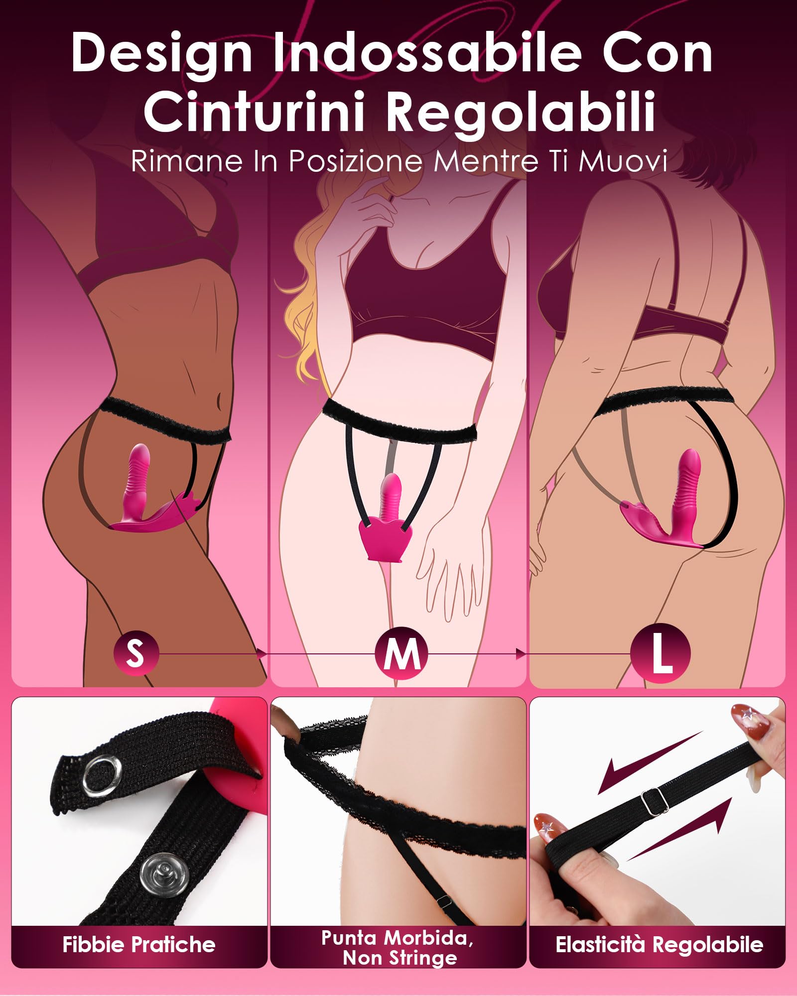 Vibratore A Mani Libere Da Cavalcata Sex Toys, Vibratoreper Donna Professionale Punto G Squirting 10*10 Spinta Vibrazione Modalità, Sexytoysys Donna Giochi Erotiic Per Coppie Indossabile Palline Anali