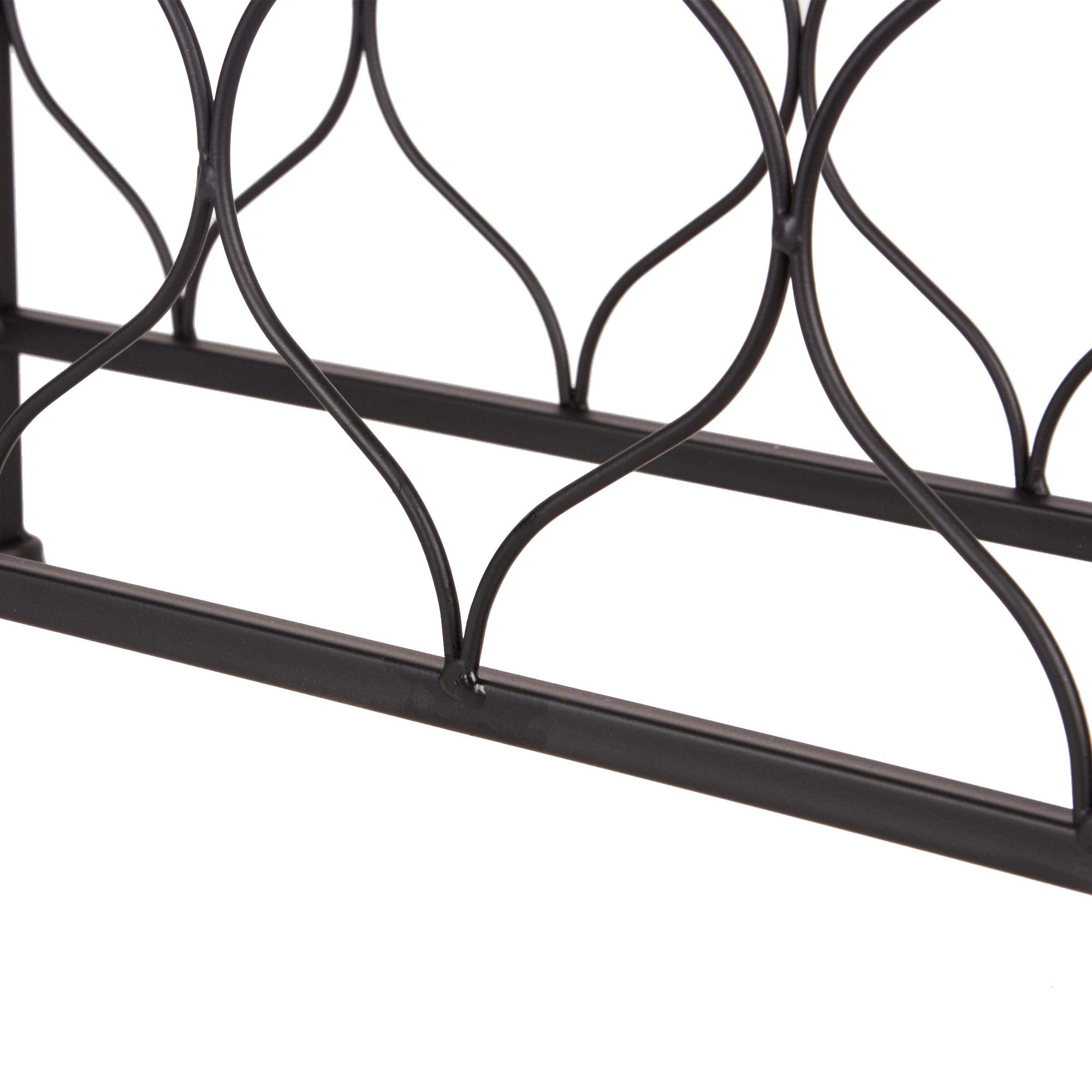 RM Design Porte-bouteilles en métal pour 18 bouteilles de vin / d'eau noir