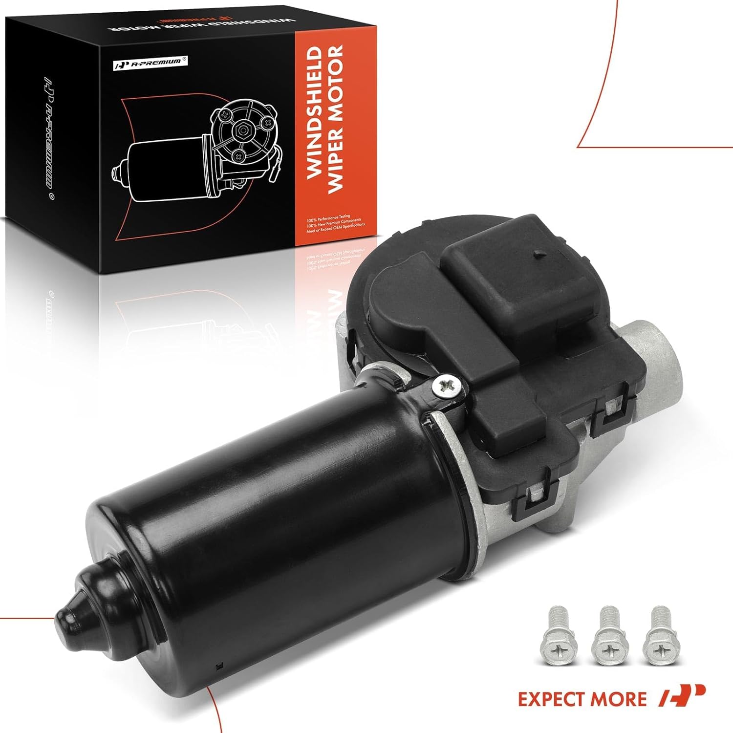 A-Premium Front Windshield Wiper Motor Without Washer Pump Compatible with Ford Focus 2000-2007, 2.0L 2.3L, Sedan/Wagon, 5-Pin, Replace# 2M5Z17508AA, 6S4Z17508AA, YS4Z17508BB