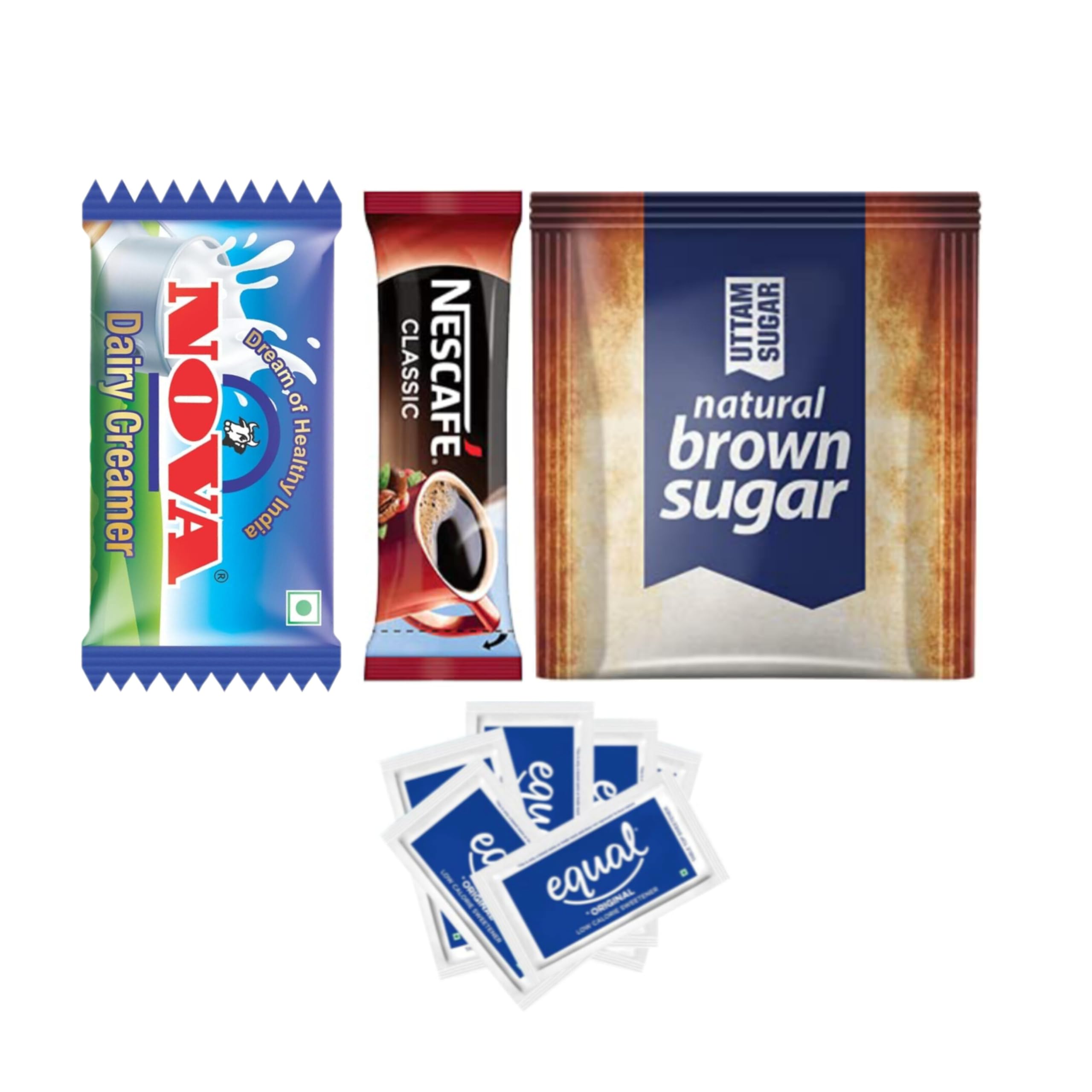 Newrise Combo Nes-cafe Coffee 120 Sachet + Uttam Natural Brown Sugar 200 Sachet + Nova Creamer ( Milk ) 200 Sachet & Accessories (B0B1DXCF8V) Amazon Price History, Amazon Price Tracker