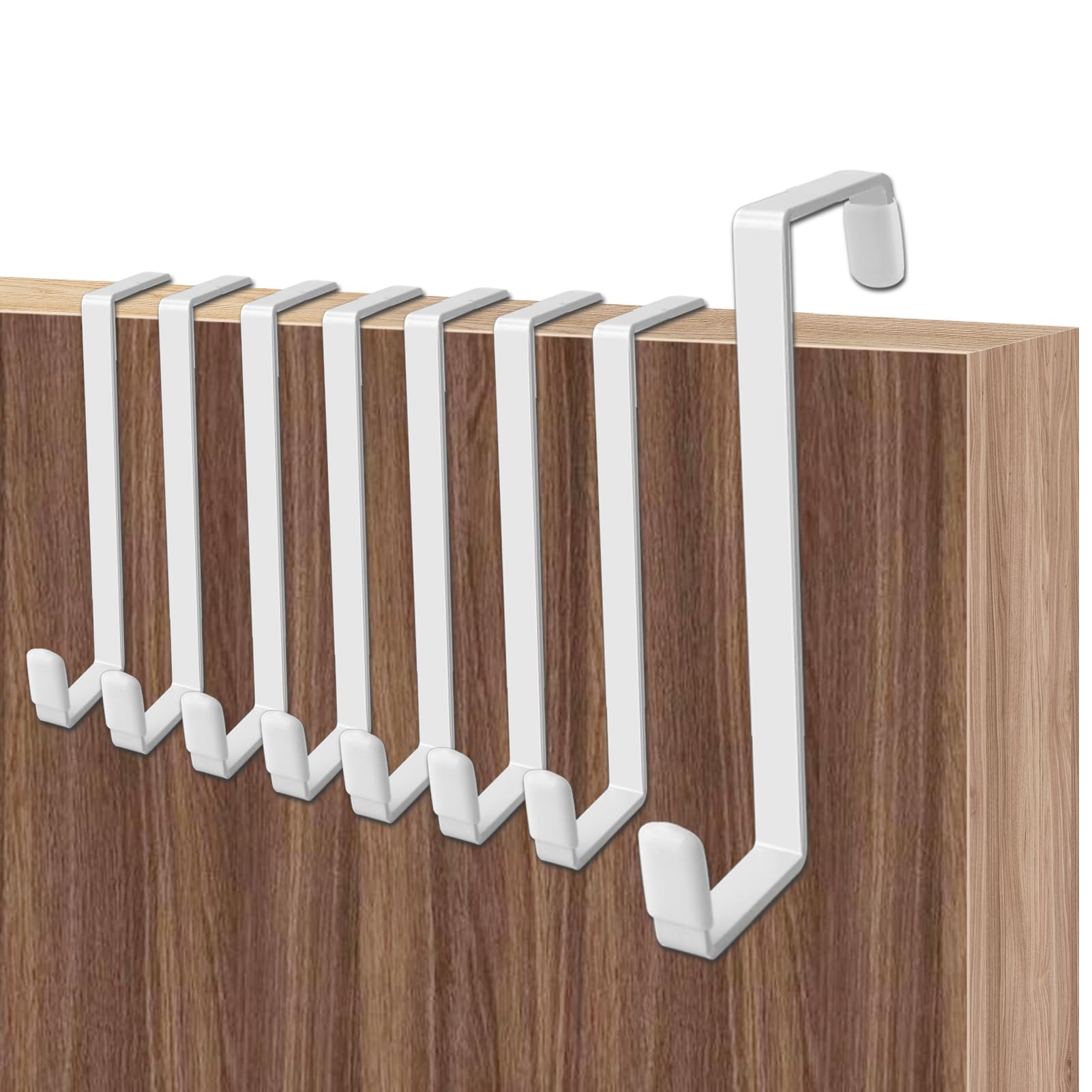 Pinrolla 10 PCS Over Door Hook Kit 15cm Length Over The Door Hanger White Door Hangers for Clothes Coat Hooks for Back of Door Hanging Tools for Bedroom Bathroom Kitchen Dormitory