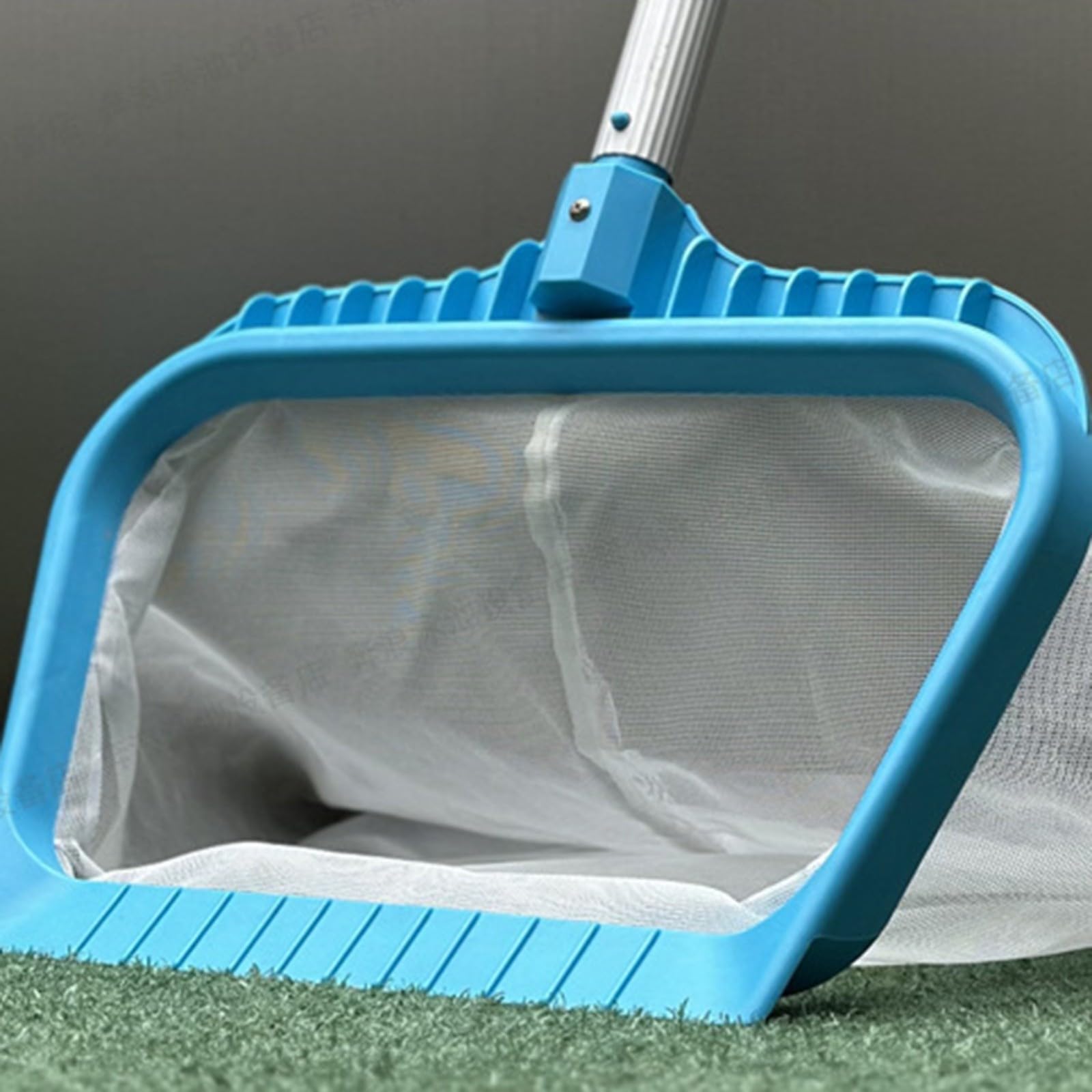 Épuisette de piscine avec maille ultra fine, sac de 38 cm de profondeur pour piscine, étang, spas et fontaines, cadre robuste télescopique pour feuilles et