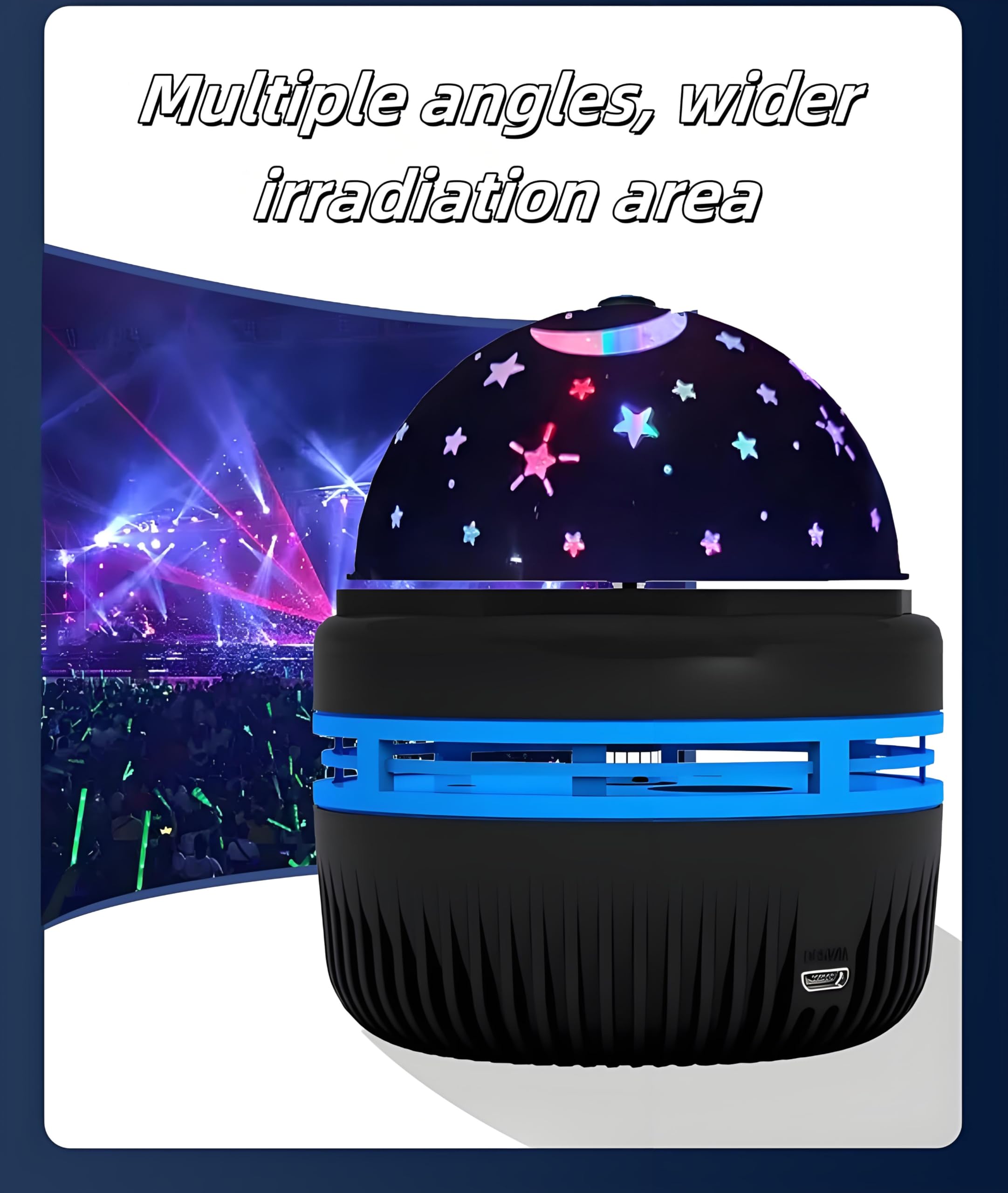Zestaw 8 projektorów Gwiazdy Lampka nocna Zabawki Dzieci Mini LED USB Atmosfera Dom Samochód Party Rozmiar Przenośny Dekoracja