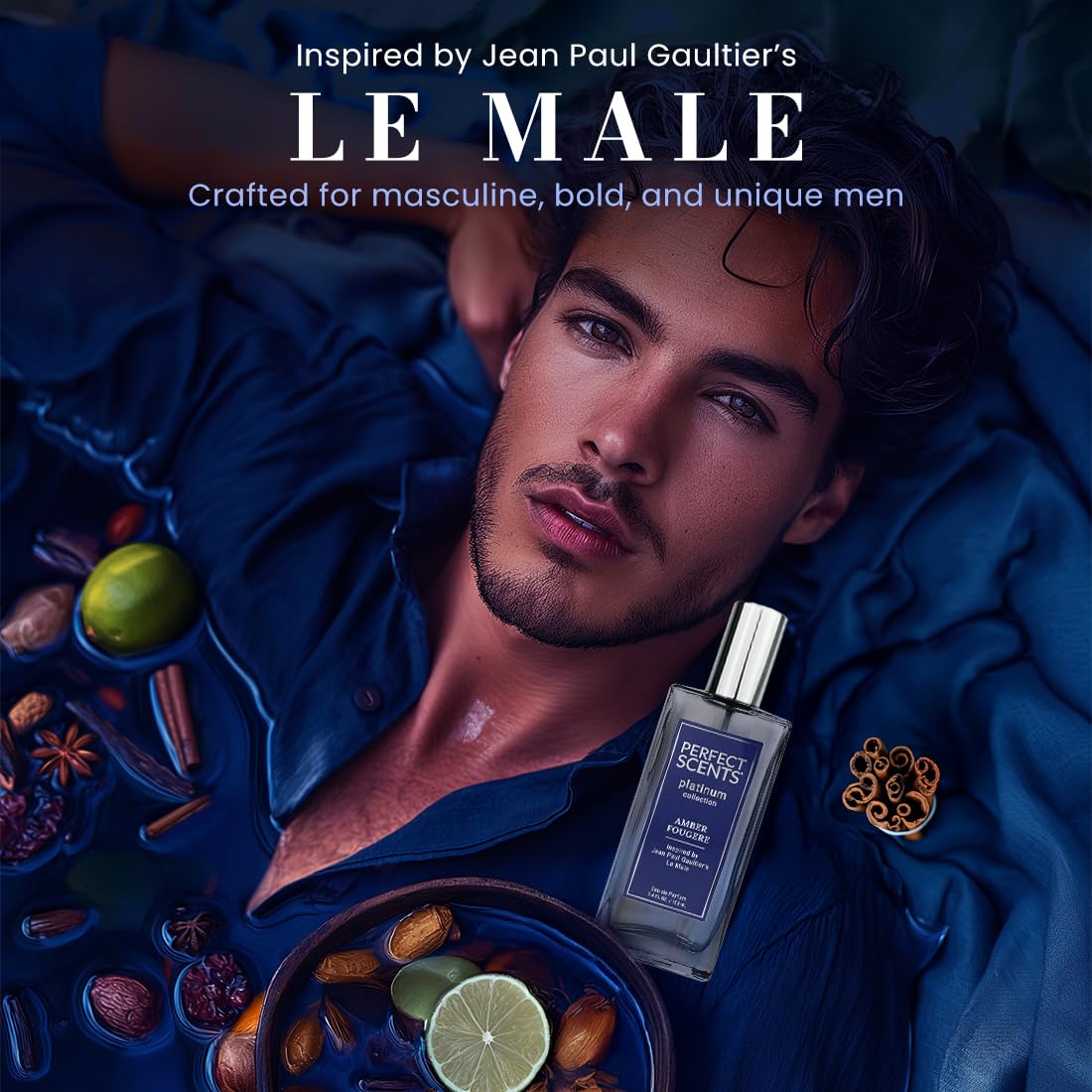 Perfect Scents Fragrances | Inspired by Jean Paul Gaultier’s Le Male | Platinum Collection | Amber Fougere | Men’s Eau de Parfum | Vegan, Paraben & Phthalate Free | Never Tested on Animals | 3.4 Fl Oz - Image 4