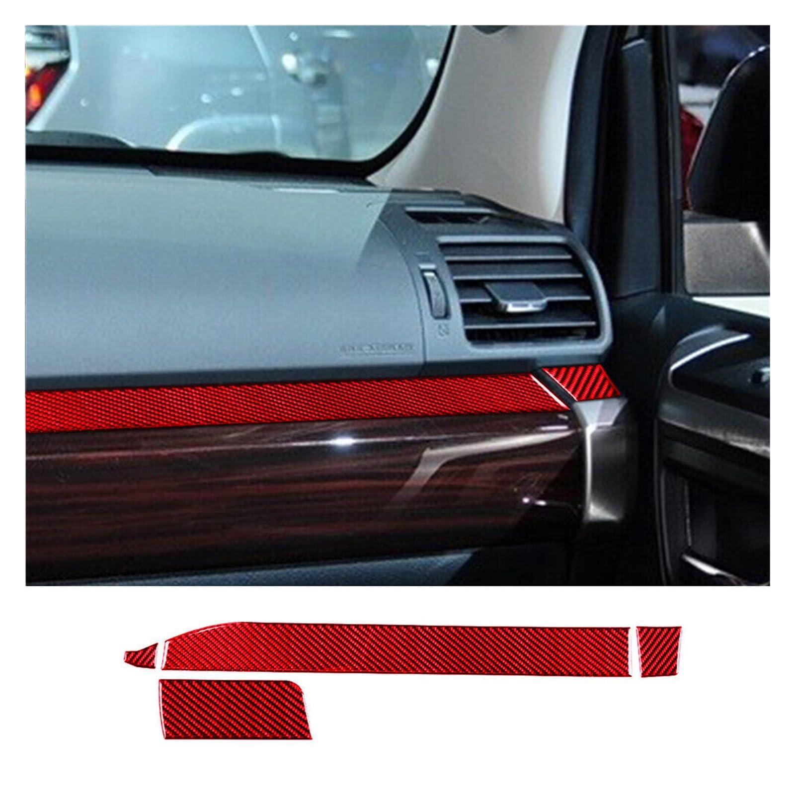 Wykończenie ramy Dla 4RUNNER 2010 2011 2012 2013 2014 2015 2016 2017 2018 2019 2020 Naklejka Na Deskę Rozdzielczą Pasażera Tapicerka