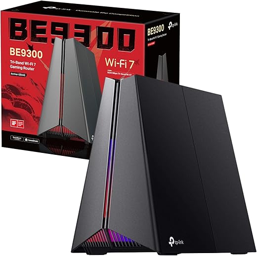 TP-Link Archer GE550 BE9300 Tri-Band WiFi 7 Gaming Router, 5G Multi-Gigabit Game Ports for Ultimate Speed Experience, WiFi Router up...