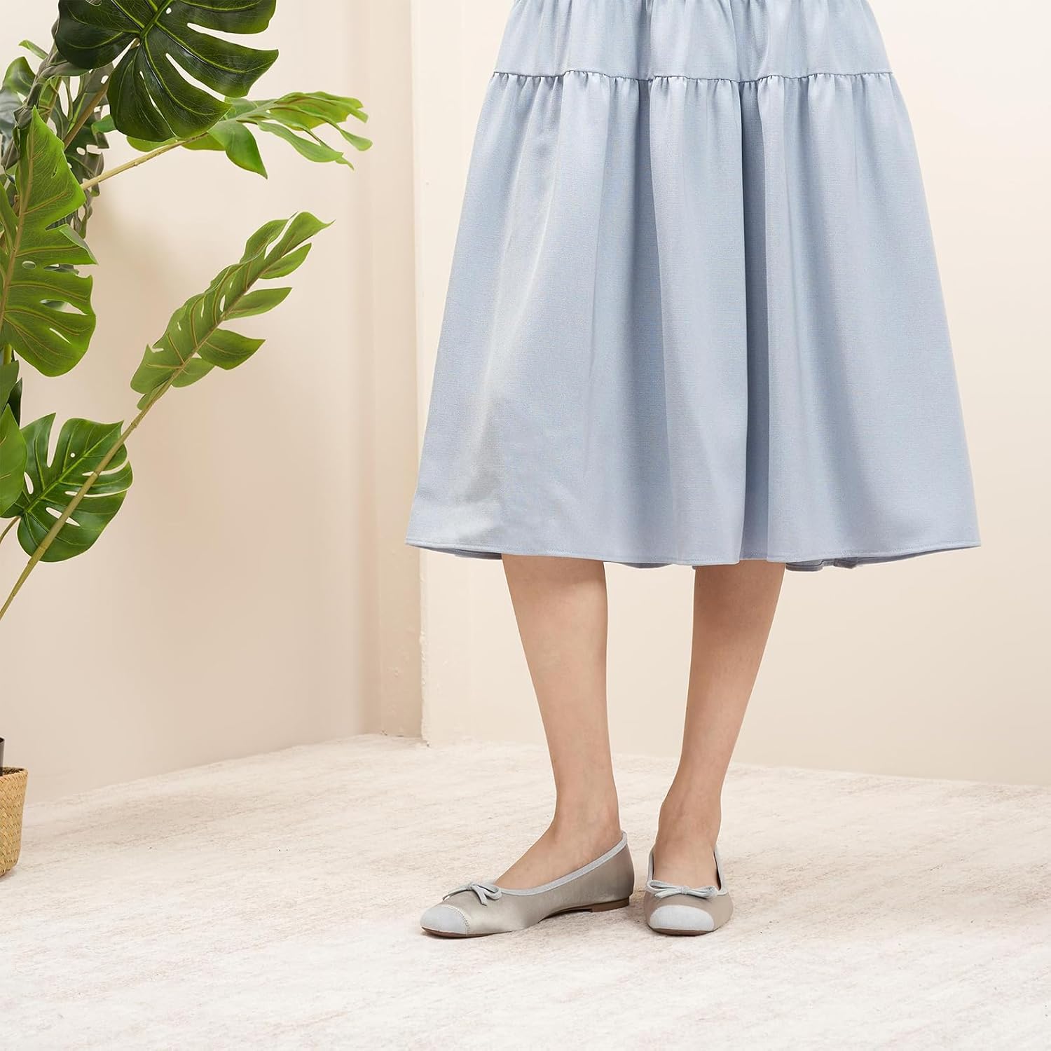 C.Paravano Ballet Flats | Square Toe Shoes | Bow Slip Ons | Ballet Shoes for Women | Dressy Flats for Women - Image 4