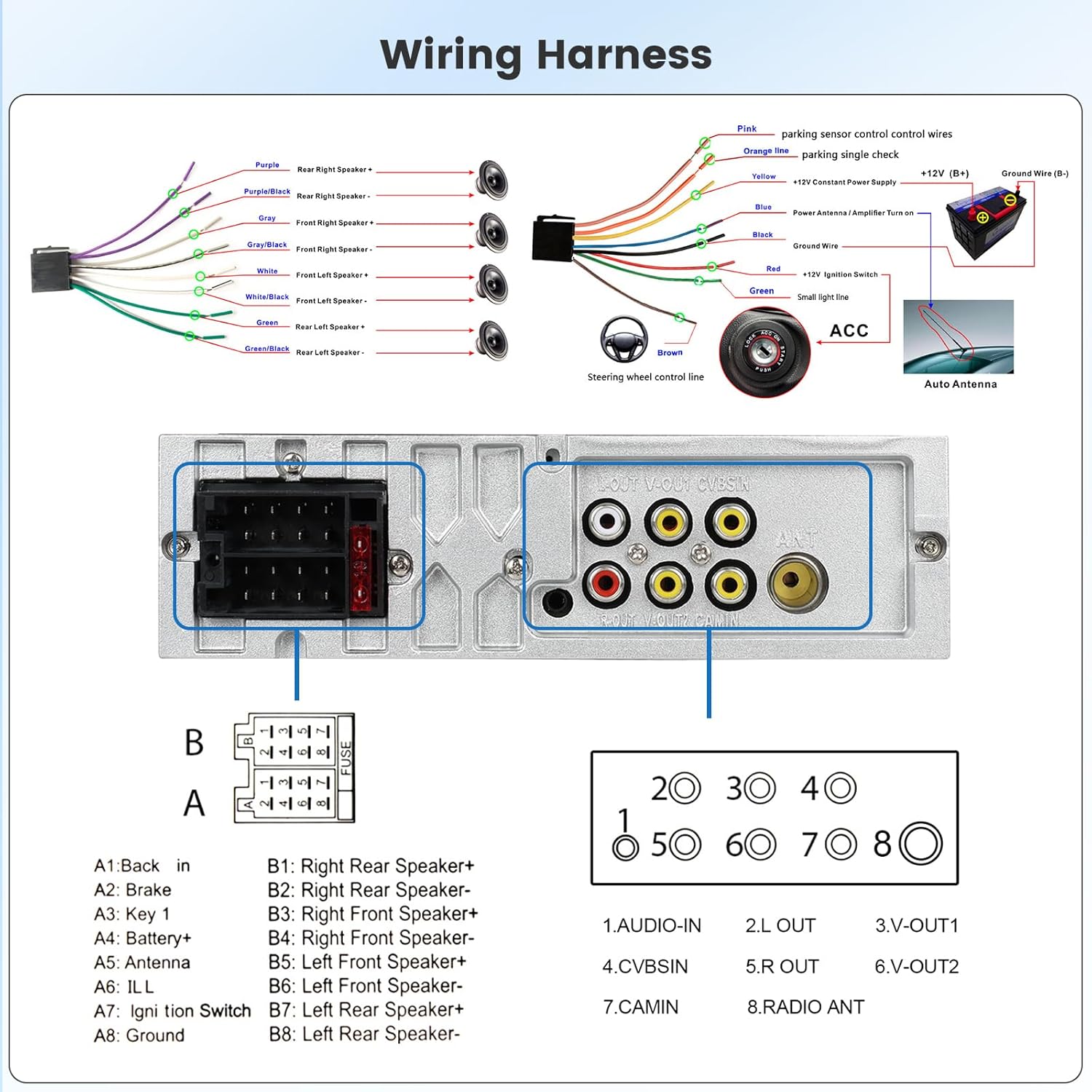 [Stable AM Radio] Hikity Single Din Car Stereo Carplay Android Auto, 7 Inch Flip Out Touch Screen Car Radio Bluetooth Car Audio Receiver, SWC, Mirror Link, FM/EQ, Dual USB/Type-C, Free Backup Cam, Mic