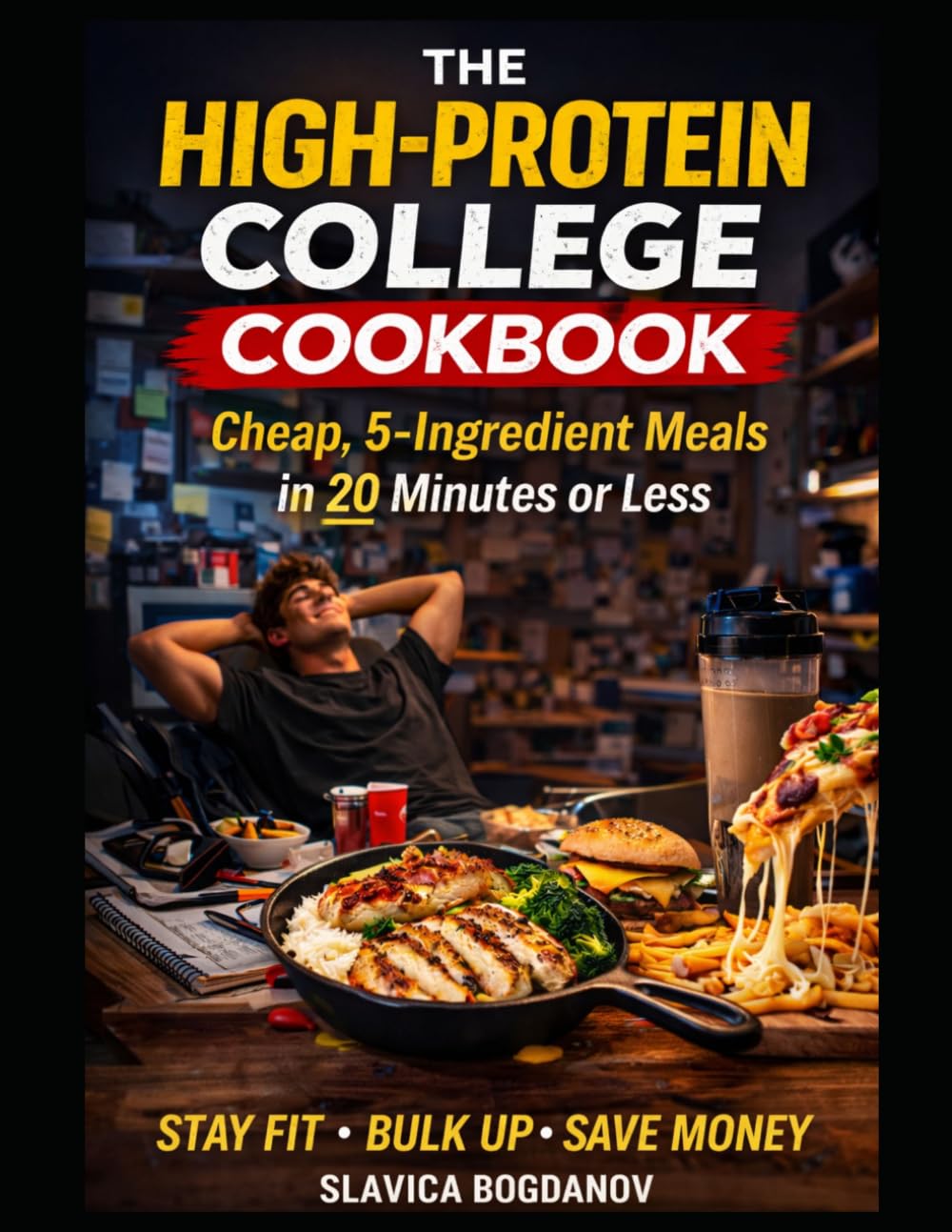 The High-Protein College Cookbook: Cheap, 5-Ingredient Meals in 20 Minutes or Less, Stay Fit , Bulk Up, Save Money (Cookbook Series)