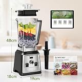 AMZCHEF Professionale Frullatore, 2000W Frullatore Elettrico con 4 Funzioni a un Pulsante e 8 Velocità Regolabili e Funzione Pulsazioni, Smoothie Blender con 8 Lame in Acciaio Inox - 25000 giri/min - 10