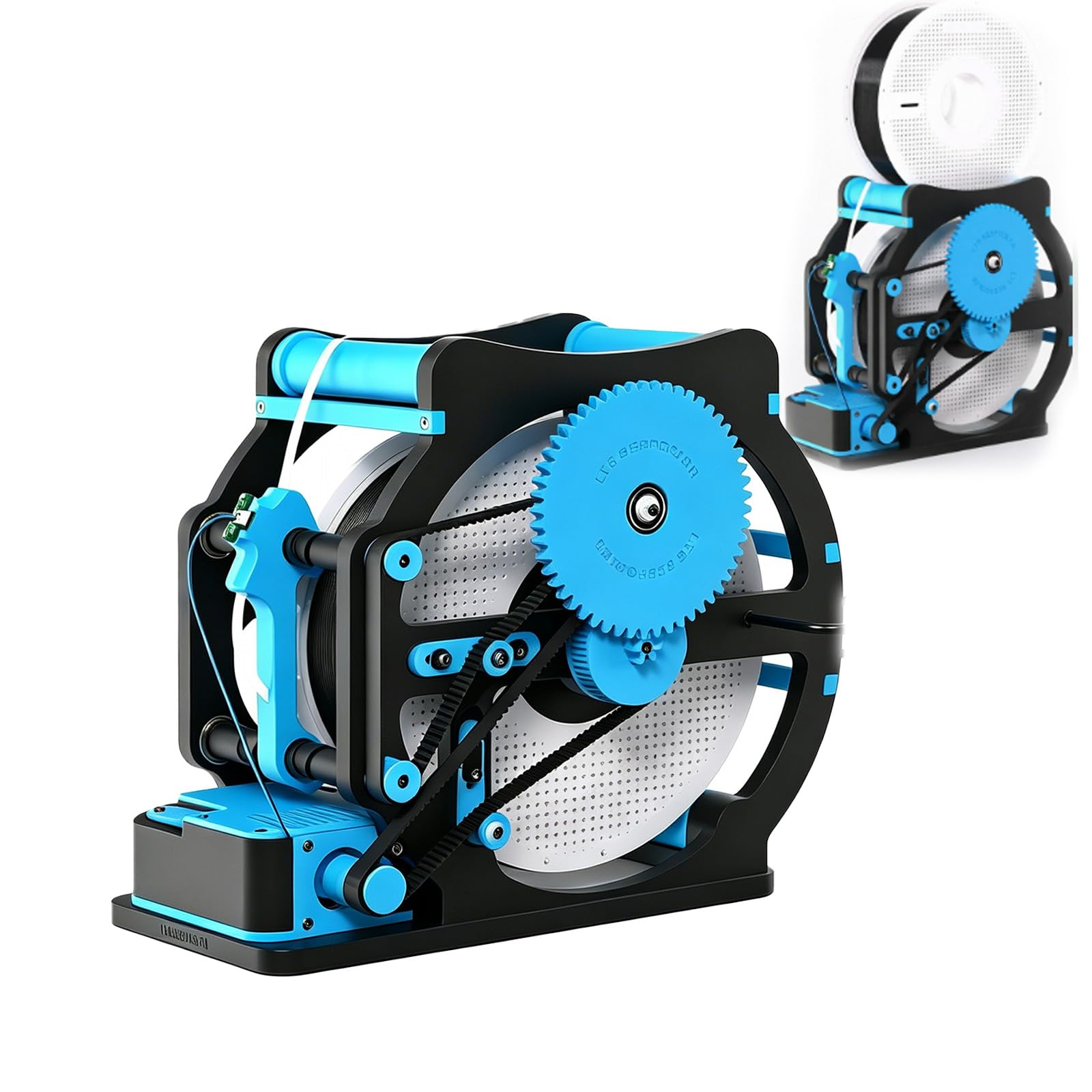 COYEUX Automatic Filament Respooler, Industrial Electric 3d Filament Respooler With Adjustable Speed, Tangle Free Smooth Rewinding For 1kg Spools Pla/abs/petg/tpu Blue