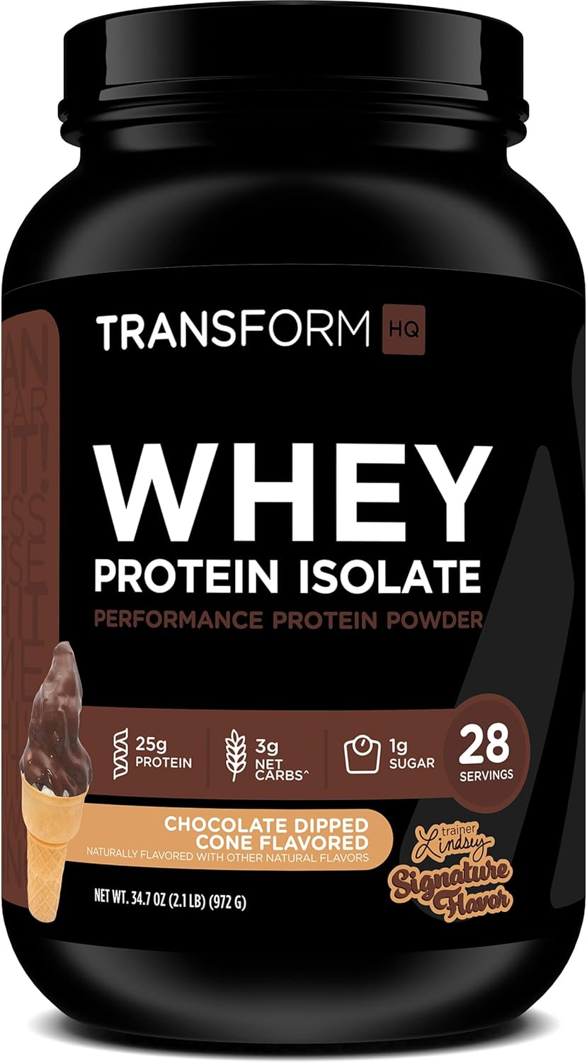 TransformHQ Whey Protein Isolate (WPI) Chocolate Dipped Cone Flavored 28 Servings - Performance Protein Powder
