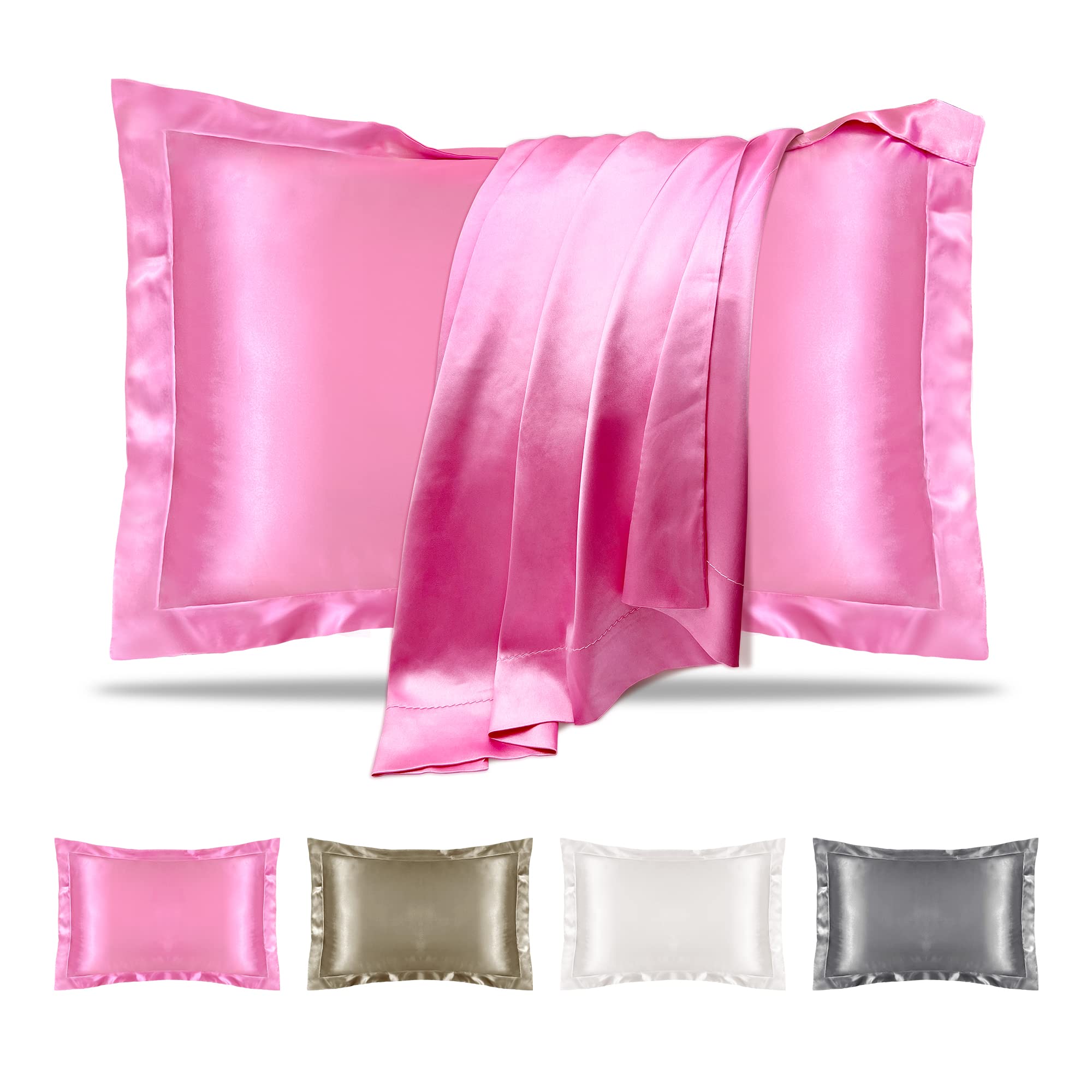 UQQU Natural Mulberry Silk Pillowcase for Hair and Skin Health Standard Size 50 x 75 cm Silk Pillow Case - Image 2