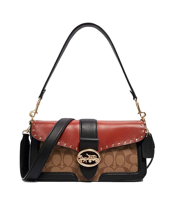 Coach Georgie Shoulder Bag in Colorblock Signature Canvas With