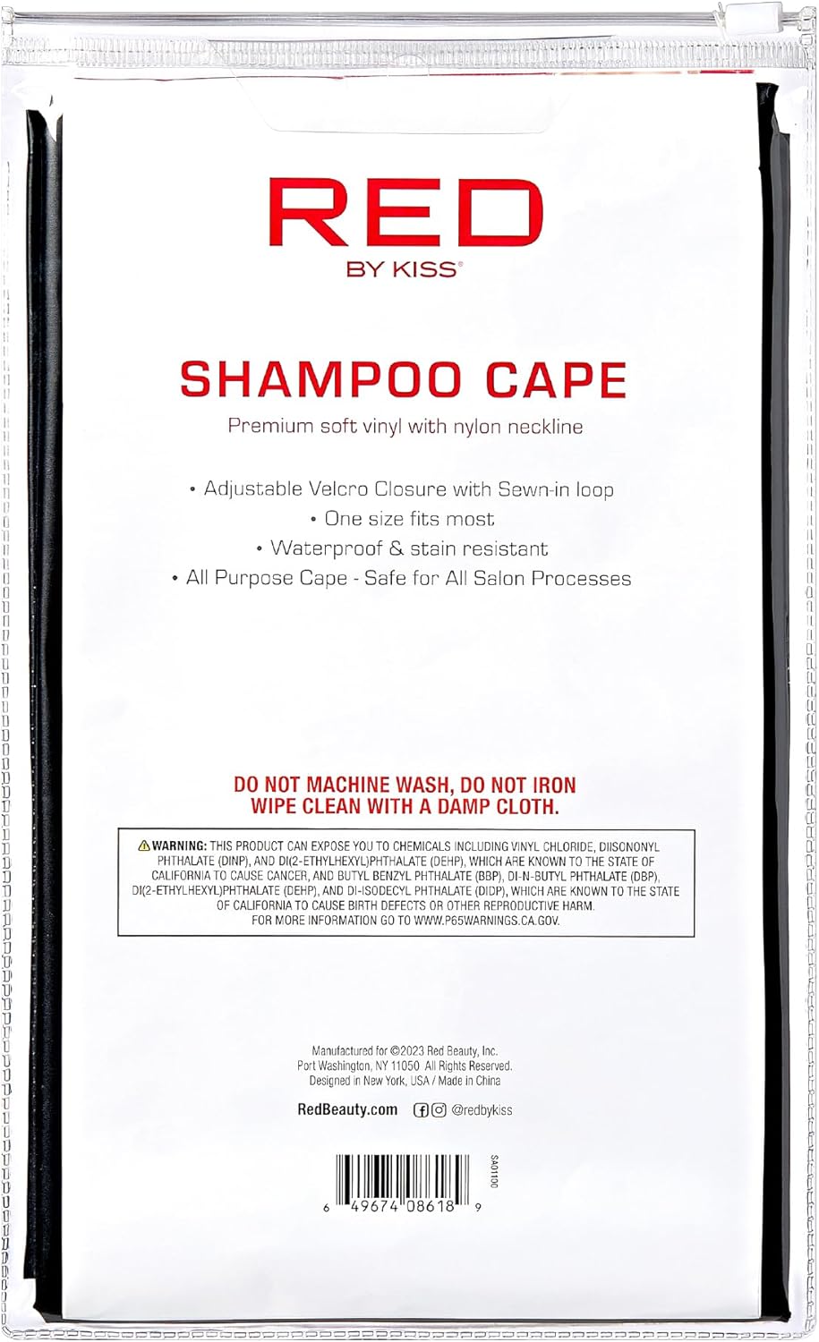 Red by Kiss プロフェッショナル ヘアカットケープ サロン美容院ケープ サンプーケープ サンプーケープ 調節可能 ヘアカッ