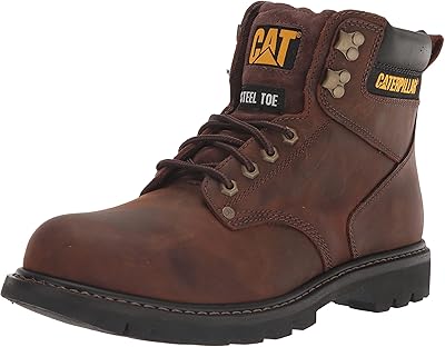 Bota De Trabajo Impermeable Con Punta De Acero De 6 "para Hombre, Marrón Oscuro, Tamaño 11.5