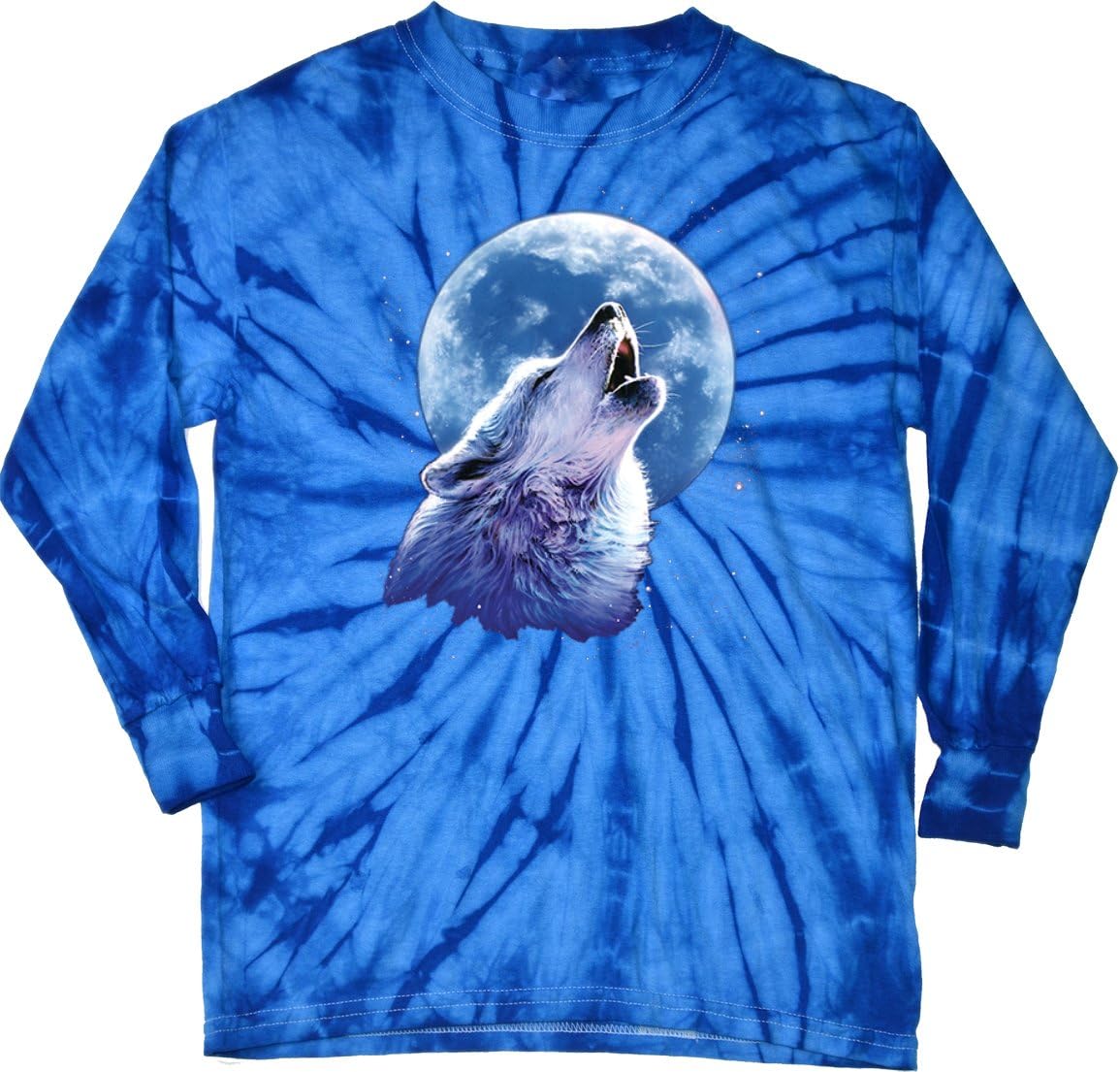 Buy Cool Shirts Wolf and Moon T-Shirt Call of The Wild Long Sleeve Tie Dye