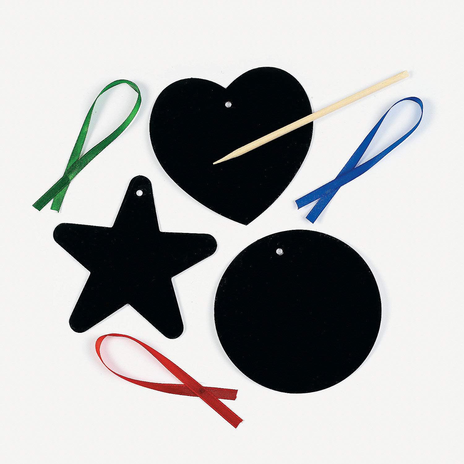 Fun Express Magic Color Scratch Ornaments Craft Kit (24 Piece) Toy