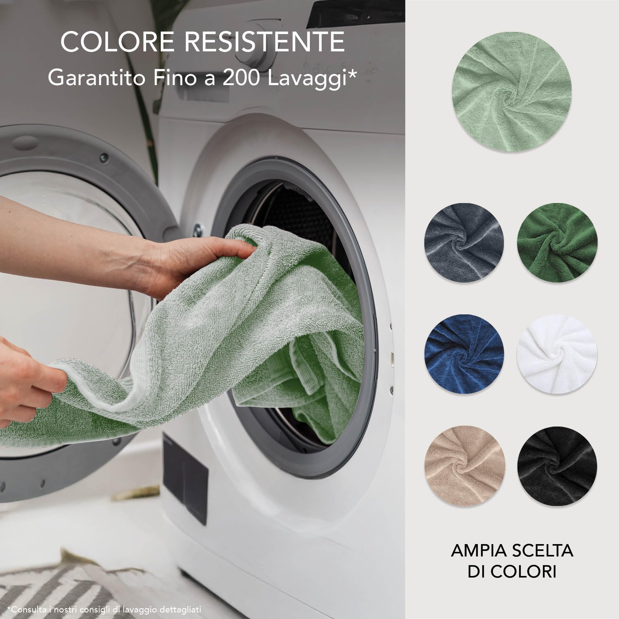 Ôhm Set Asciugamani 8 Pezzi Cotone Salvia | Set bagno 8 pezzi 100% cotone 500 g/m², asciugamani coordinati, morbidi e assorbenti, certificato Oeko-Tex