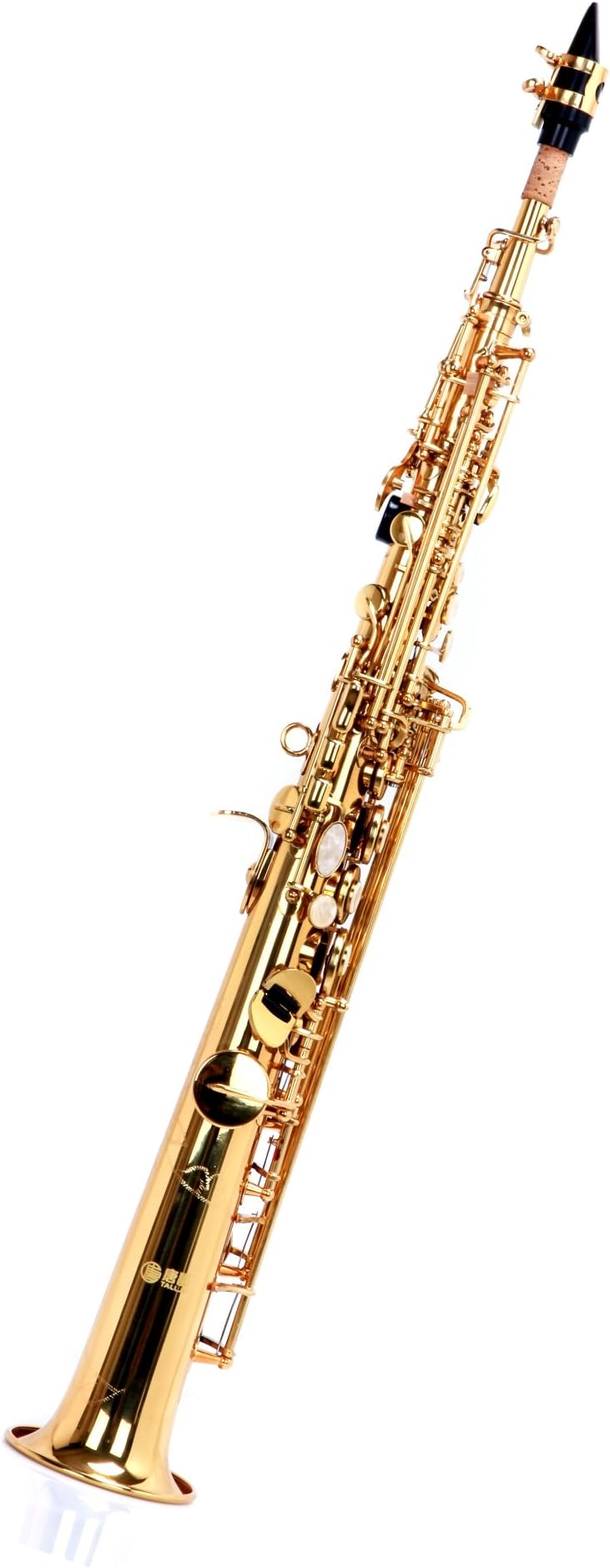 Straight-pipe Gilded Brass b Flat Saxophone for Performance