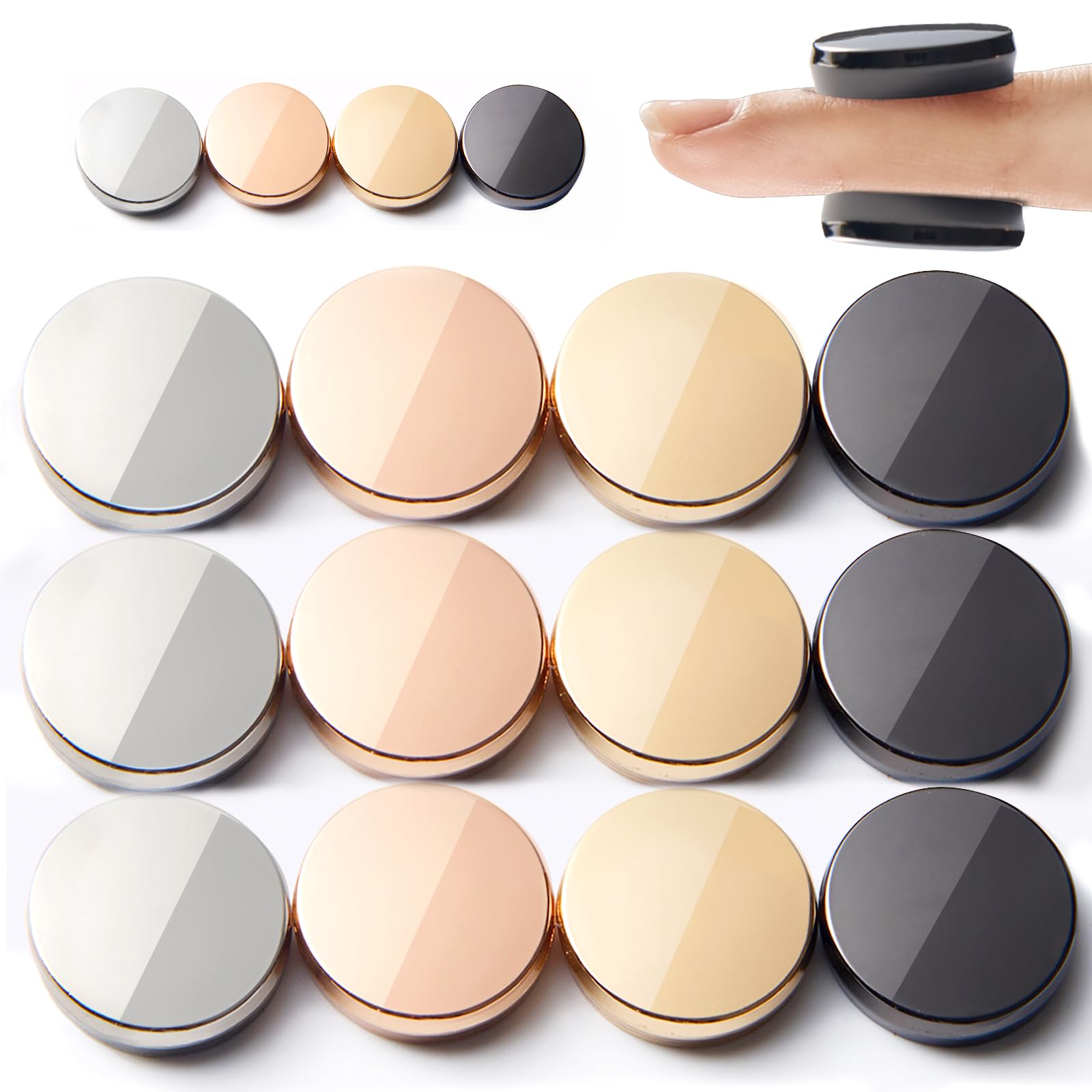 Photo 1 of 12 Pcs Strong Cool Goth Round Fridge Magnets,Small Heavy Duty Refrigerator,Magnets,for Whiteboard,Locker,Chalkboard,Office,Kitchen,Decorative Locker Magnets for Adults,Teachers(Multicolored)