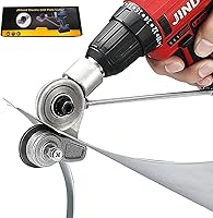 Jikbeed Metal Nibbler Drill Attachment - 10X Faster Sheet Metal Cutter for 21 Gauge Flat Tin, Aluminum, Hardware Cloth