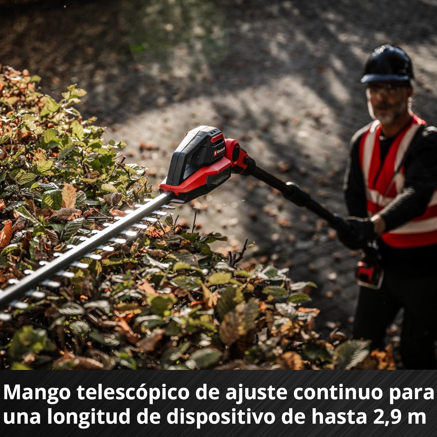 Cortasetos telescópico con batería GP-HH 18/50 Li T BL-Solo Einhell Professional Power X-Change (18V, longitud de corte 50 cm, distancia entre dientes 25 m, Brushless, 8 veces inclinable, sin batería)
