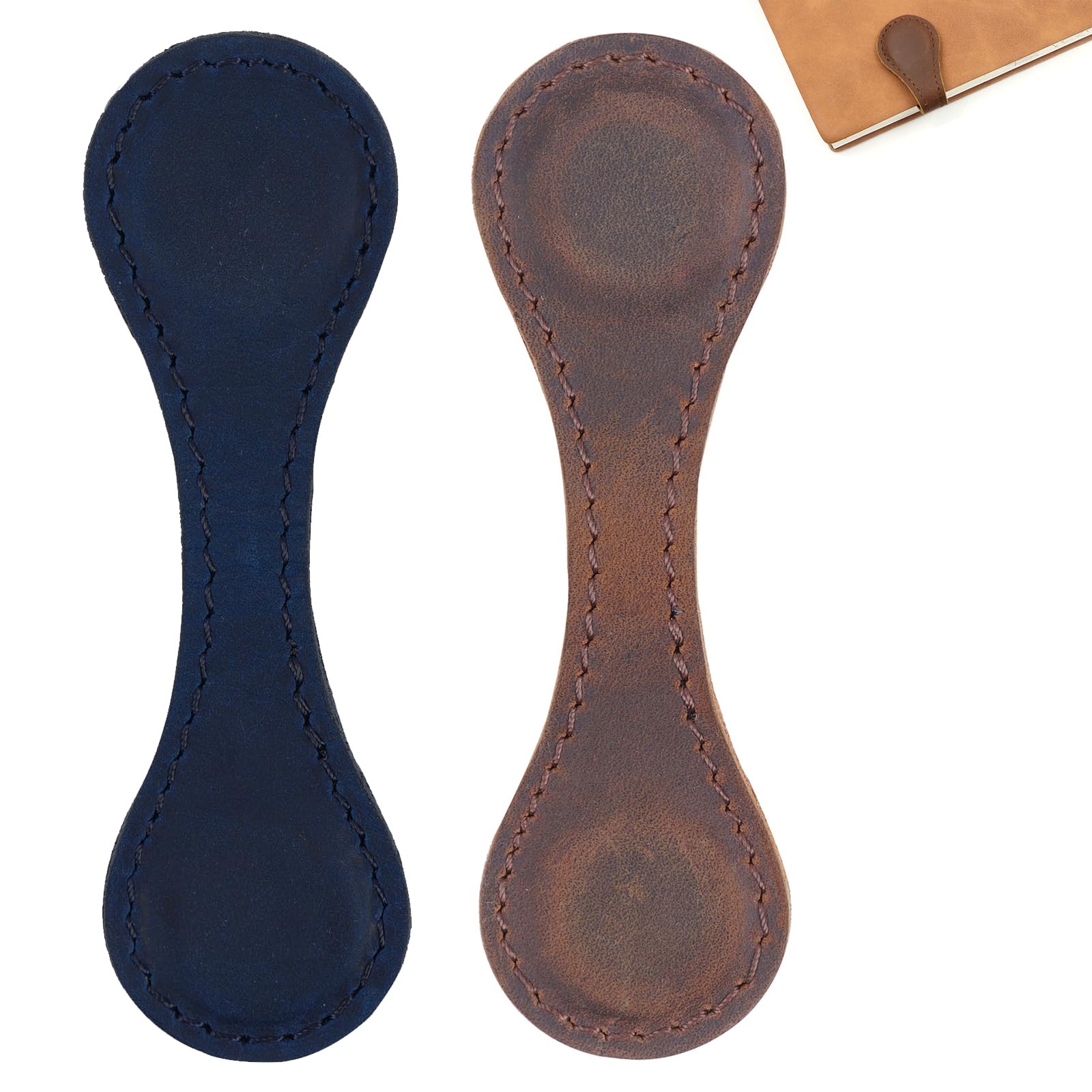 GRKB 2 Pcs Marcadores Magnéticos De Cuero Marcapáginas De Cuero Magnético Marcadores De Libros Magnéticos para Familiares Amigos Amantes De Los Libros Profesores Escritores Poetas