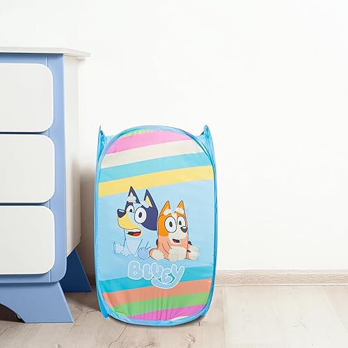 Miniatura 7 de Bluey & Bingo - Cesta desplegable de malla para la ropa sucia con asas duraderas, almacenamiento para ropa o juguetes