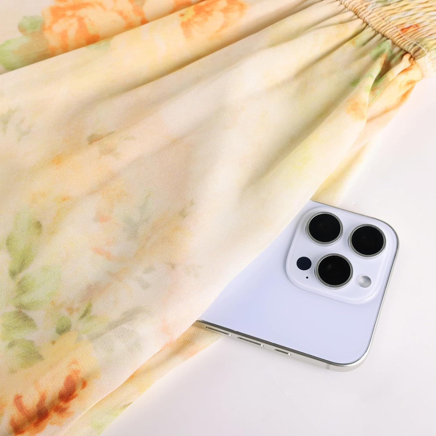 Scarlet Darkness Floral Dress for Women Summer Puff Sleeve Square Neck A Line Flowy Wedding Guest Tea Party Dresses - Image 3