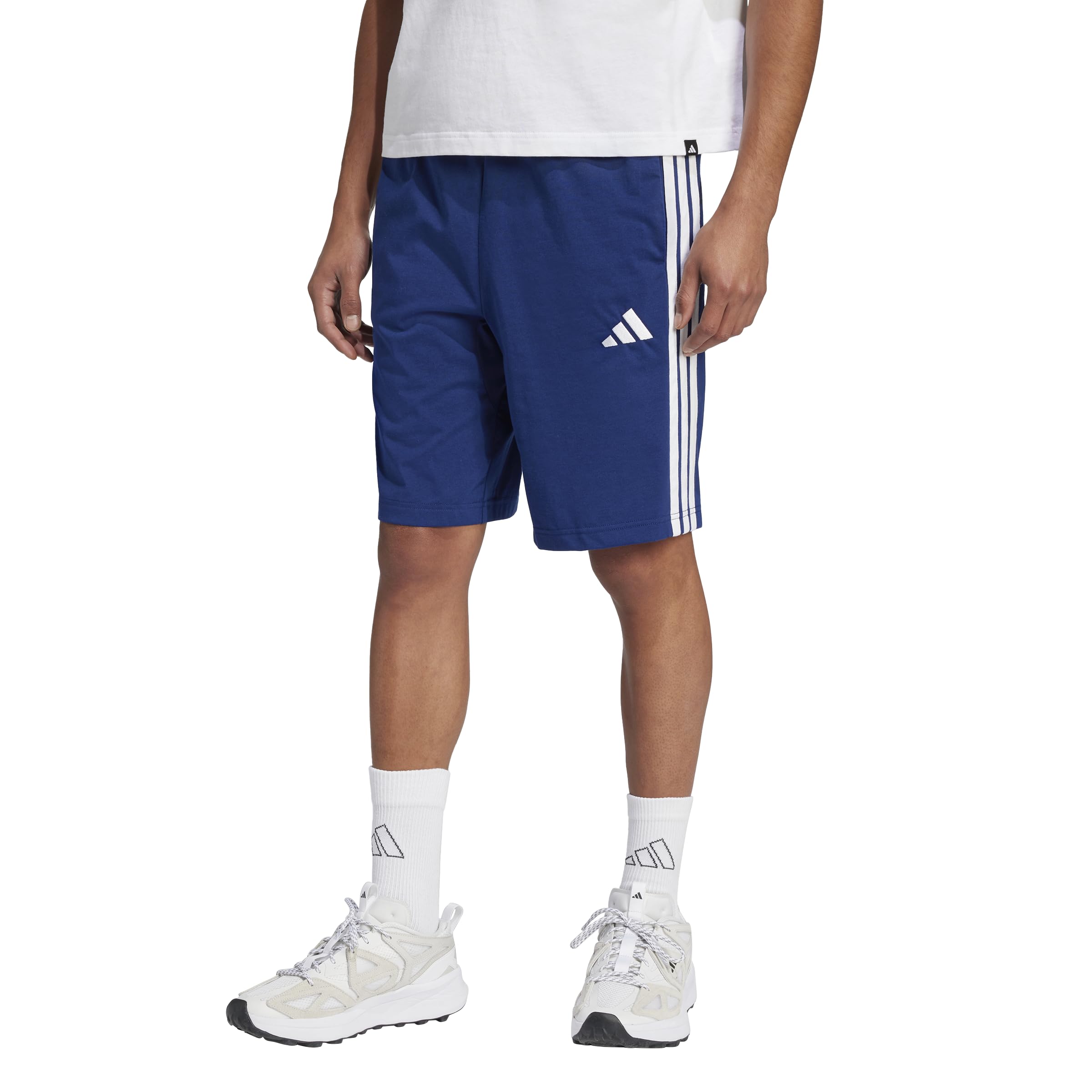 adidas mens Essentials 3-stripes Single Jersey 10-inch Shorts
