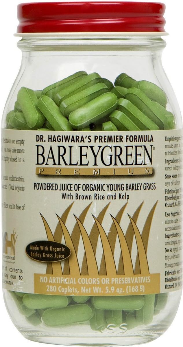 Dr. Hagiwara's BarleyGreen Premium w/Kelp (Endorsed by Dr. Lorraine Day M.D.) by YH International - 280 Caplets