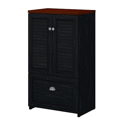 Bush Furniture Fairview 2 Door Storage Cabinet with File Drawer,