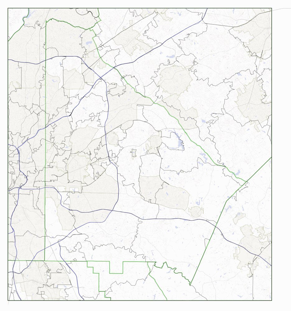 De Kalb County, GA ZIP Code Map Not Laminated