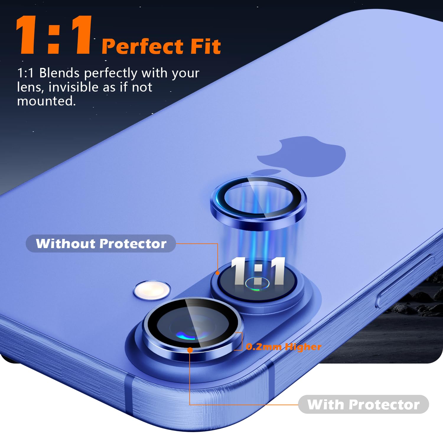 imluckies Camera Lens Protector for iPhone 16 / iPhone 16 Plus - Image 4