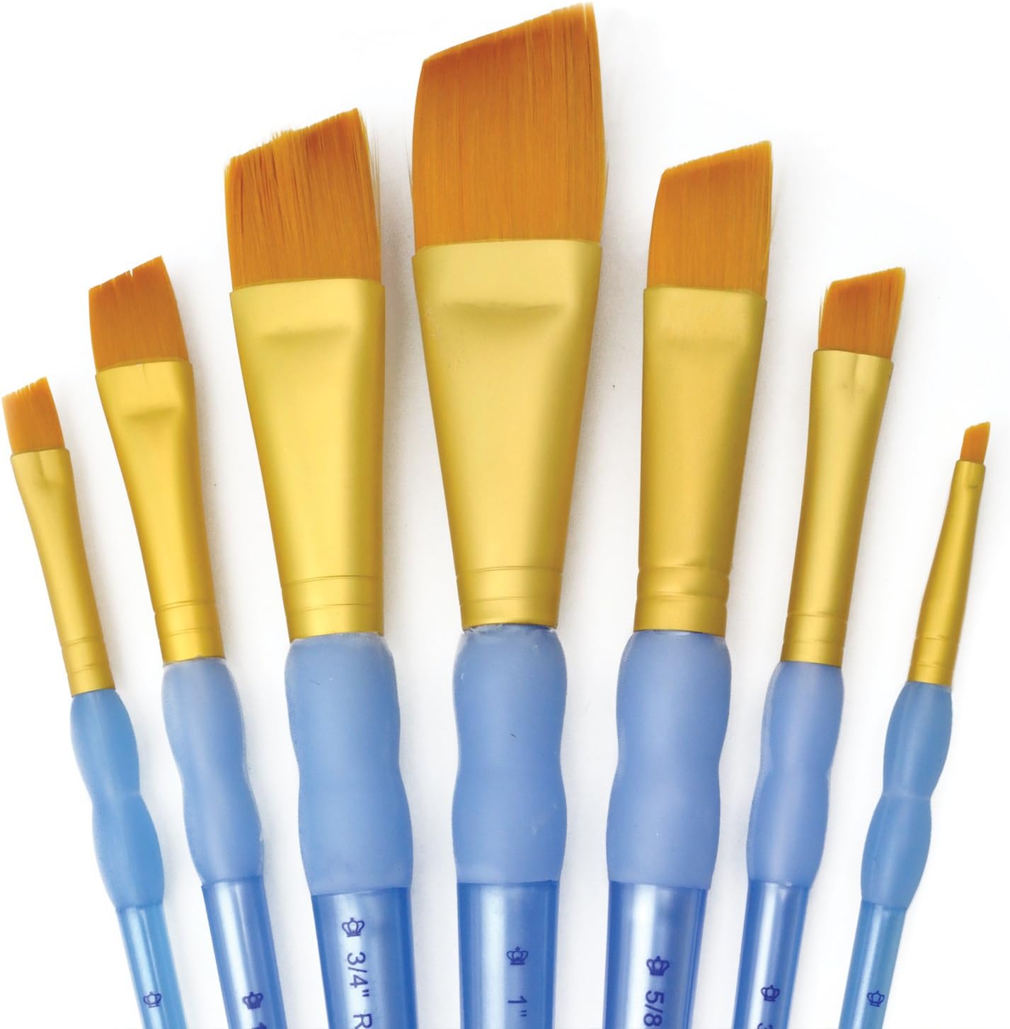 Royal and Langnickel Detail - Set di 6 pennelli in taklon, colore: Oro