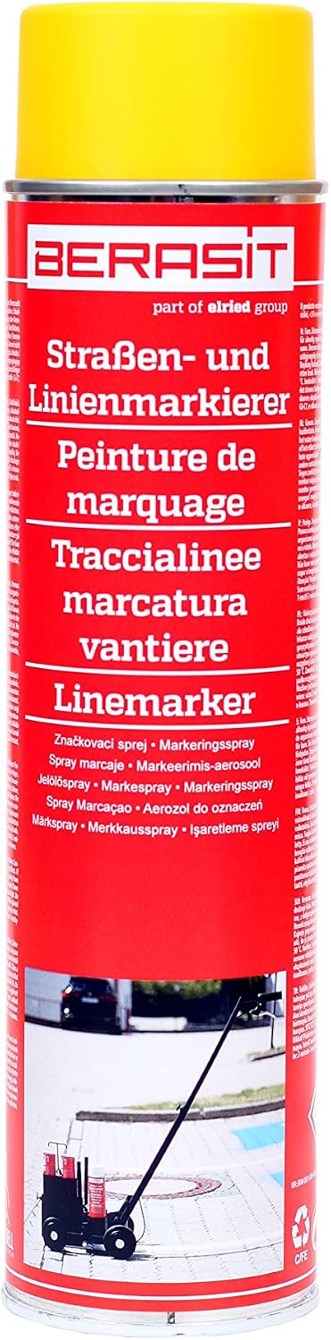 Markierungsspray für kurzzeitige Markierungen Farbe: gelb fluoreszierend Markierungsspray für kurzzeitige Markierungen Farbe: gelb fluoreszierend