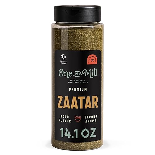 ONE IN A MILL Mezcla de especias Za'atar prémium  Auténtica mezcla de condimentos de Oriente Medio  Hierbas seleccionadas a mano y frescura