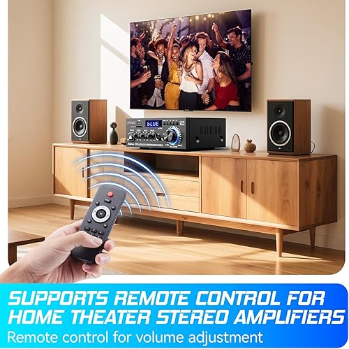 Miniatura 7 de AK45 Pro Amplificador estéreo receptor estéreo de audio para el hogar, potencia nominal 50 W x 2, máximo 800 W, receptor de audio Bluetooth 5.0 2.0