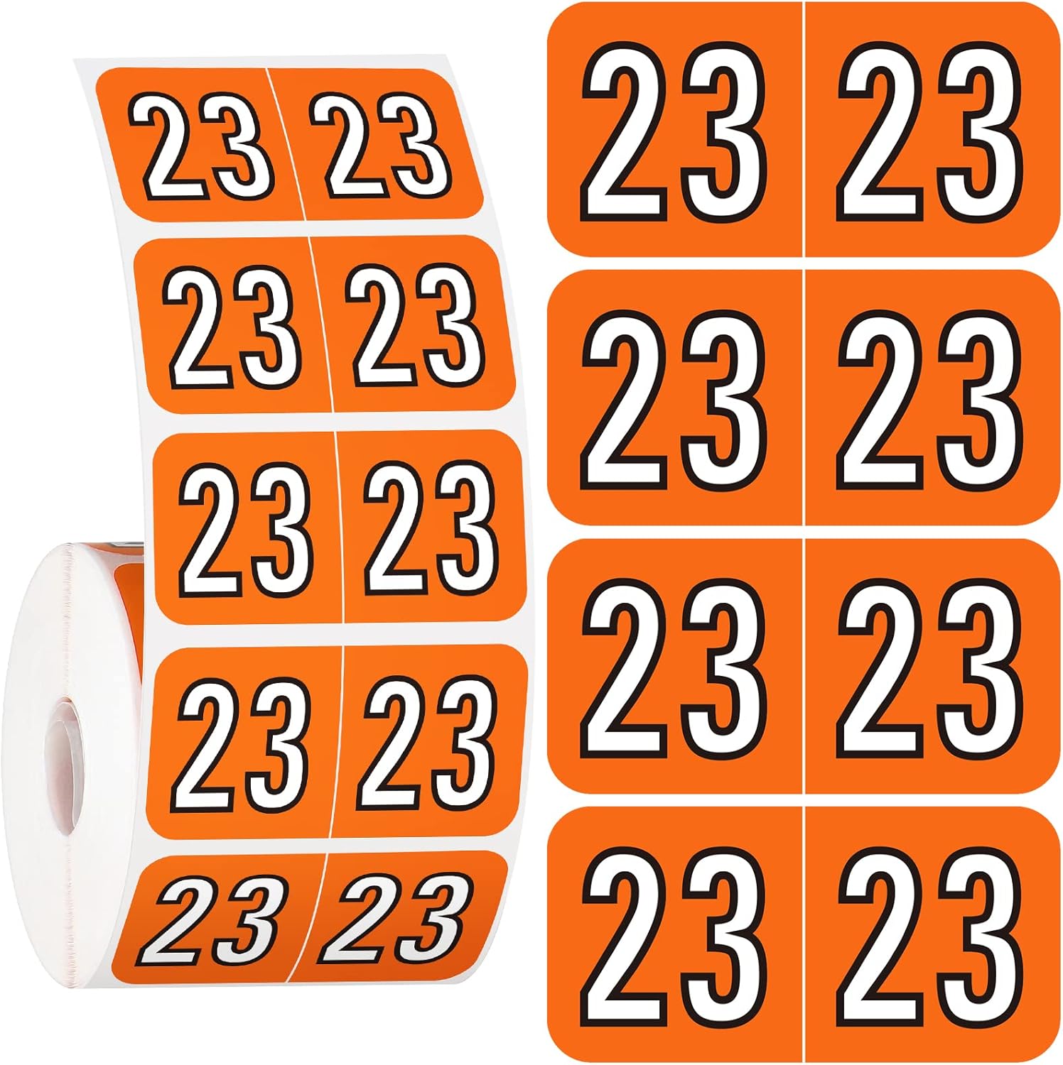 500 Pieces 2023 Year Stickers File Folder Year Labels Rectangle Coded Colored Year Stickers Self Adhesive Year Labels End Tab File Folders Office Supplies, 1 Roll (Purple, 3/4" x 1-1/2") : Office Products