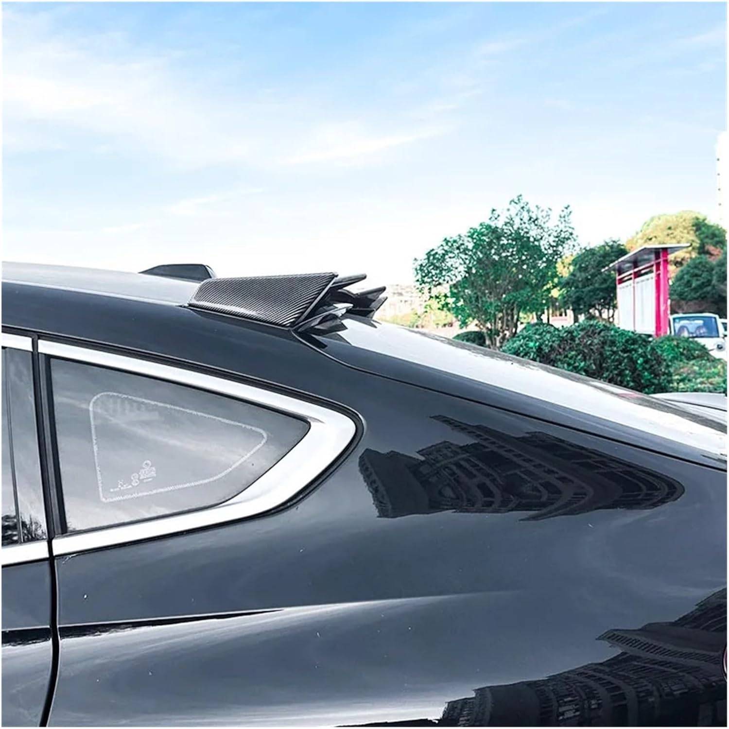 Compatible for BMW X6 G06 M 2019+ Sport ABS Plastic Black Carbon Car Rear Windshield Trunk Lid Car Spoiler Wings Part(Glossy Black)